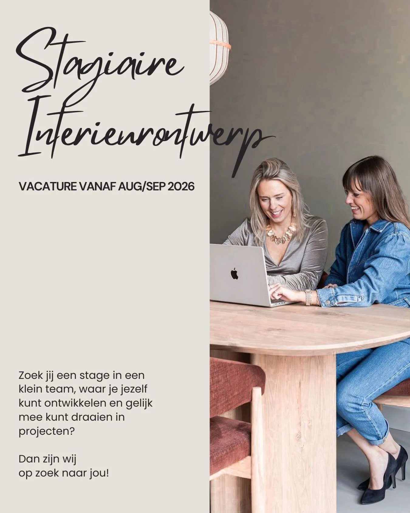 Gezocht: Stagiair(e) Interieurontwerp

Vanaf augustus/september komt er een plek vrij in ons team. Minimaal 3 dagen per week, in onze nieuwe studio aan de Thorbeckegracht in Zwolle. Je werkt mee aan projecten in herenhuizen, jaren &lsquo;30 panden, v