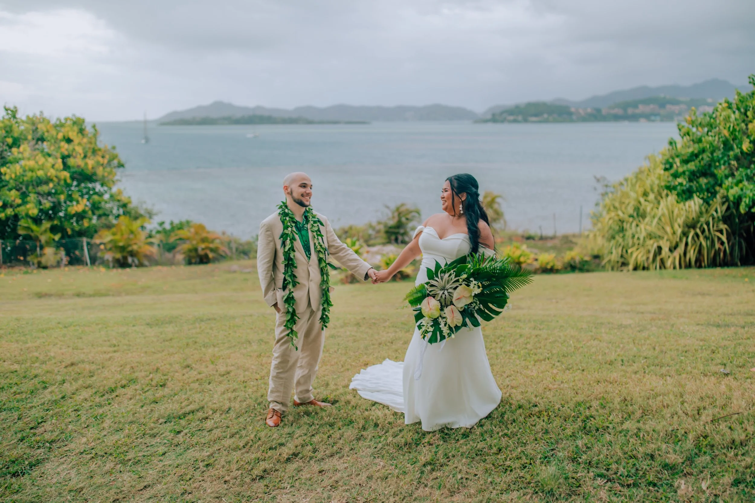 What gloomy yet most beautiful day in Kaneohe to get married with all the love in the air with these two 🥹💗 you just had to be there to experience a love like theirs 🥰