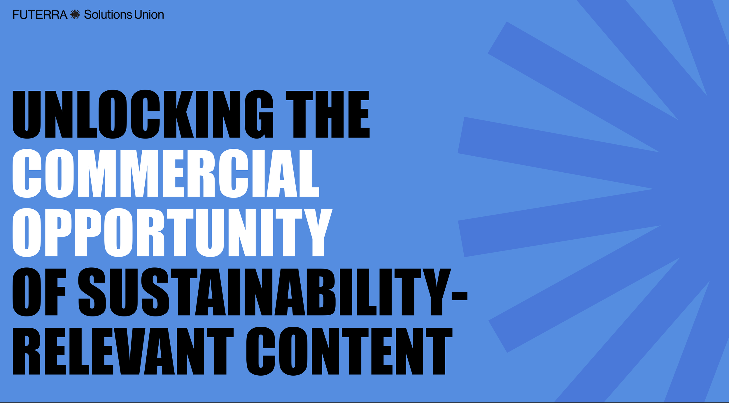 Futerra report on the commercial opportunity of sustainability content in film and television