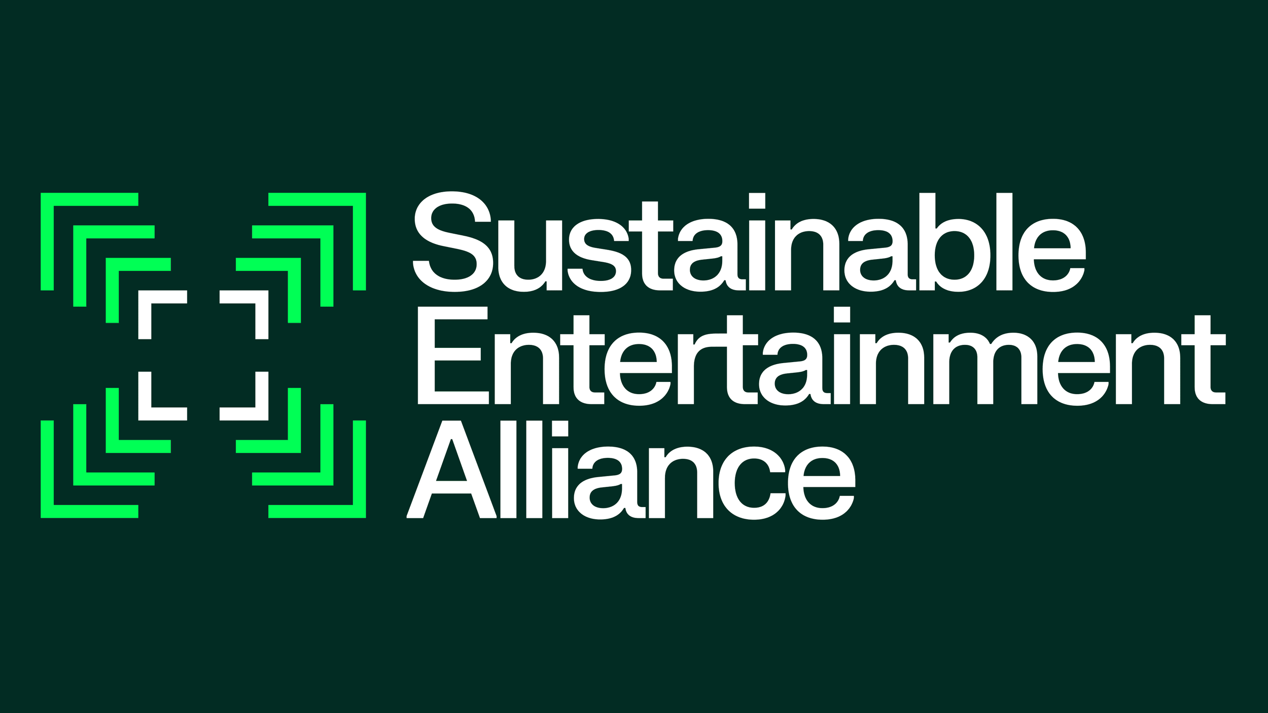 Sustainable Entertainment Alliance logo supporting sustainability initiatives in film and television production