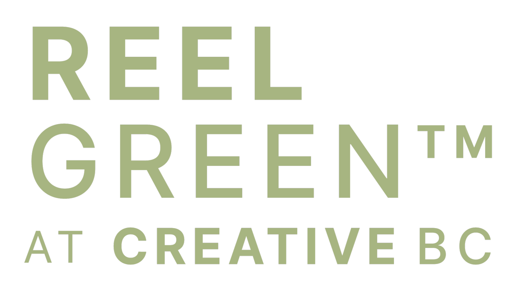 Reel Green logo for sustainable film and television production in British Columbia Canada