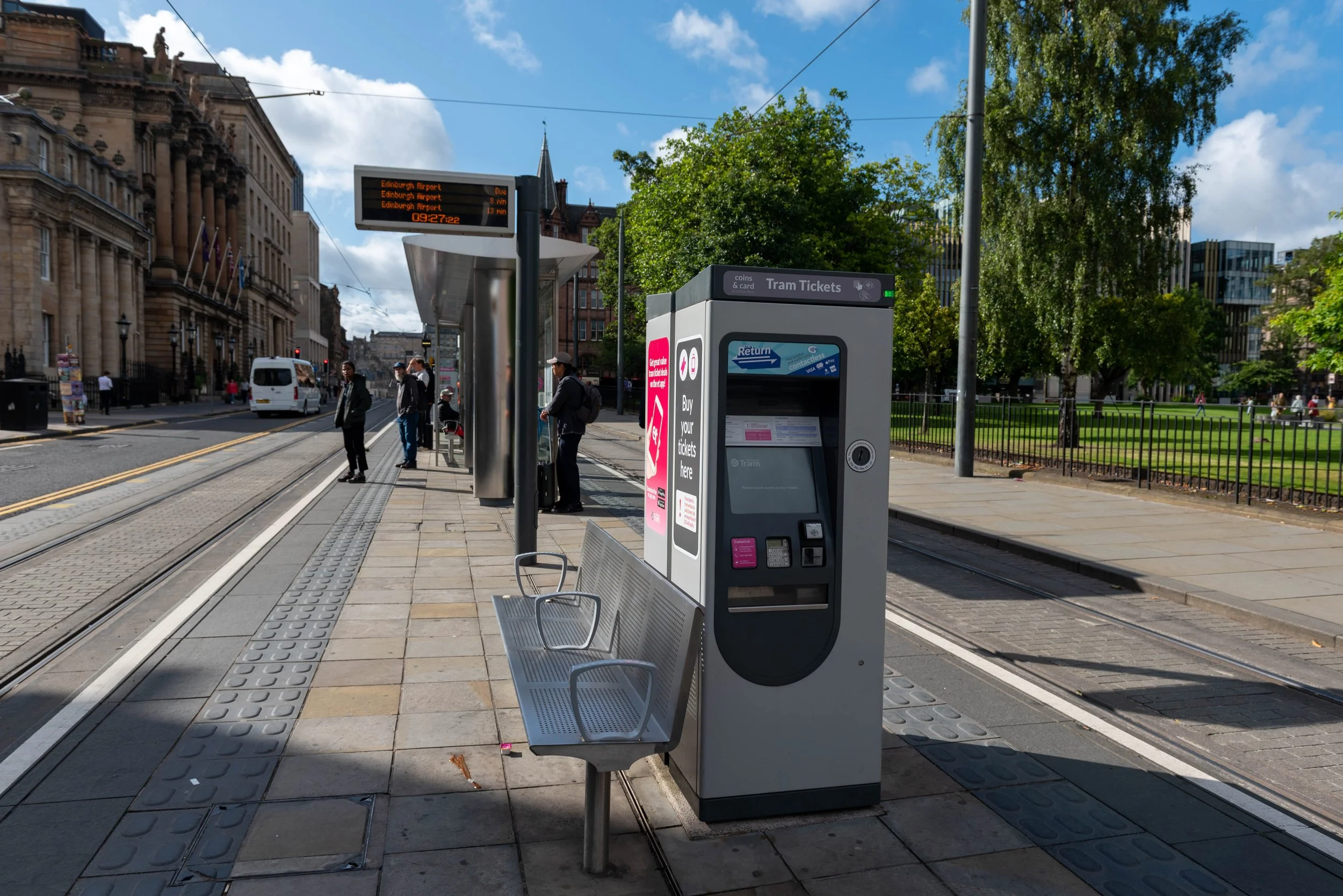 vending machine at tram stop