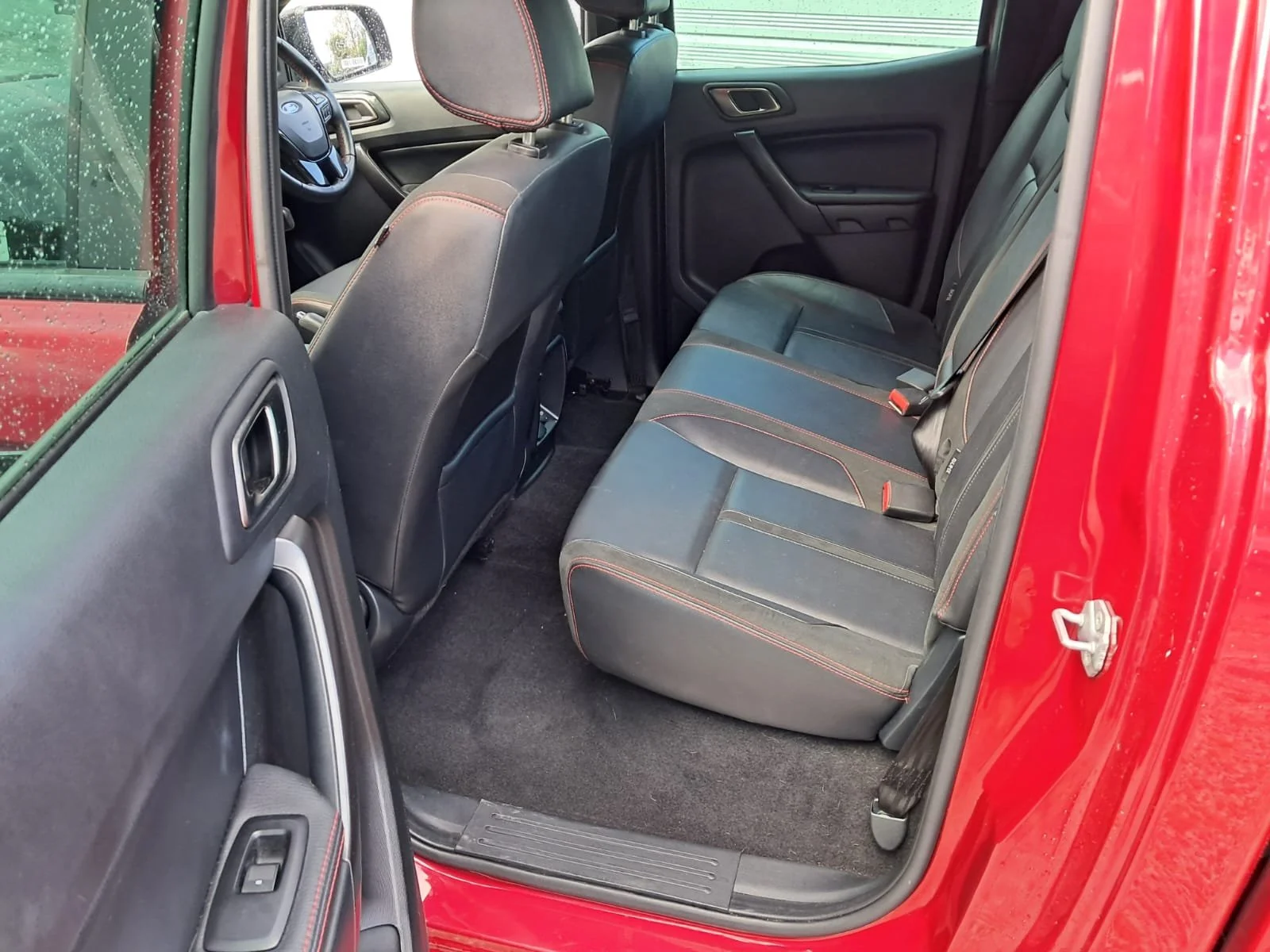 Red 22 Ford Ranger 2.0 Stormtrak Auto rear interior