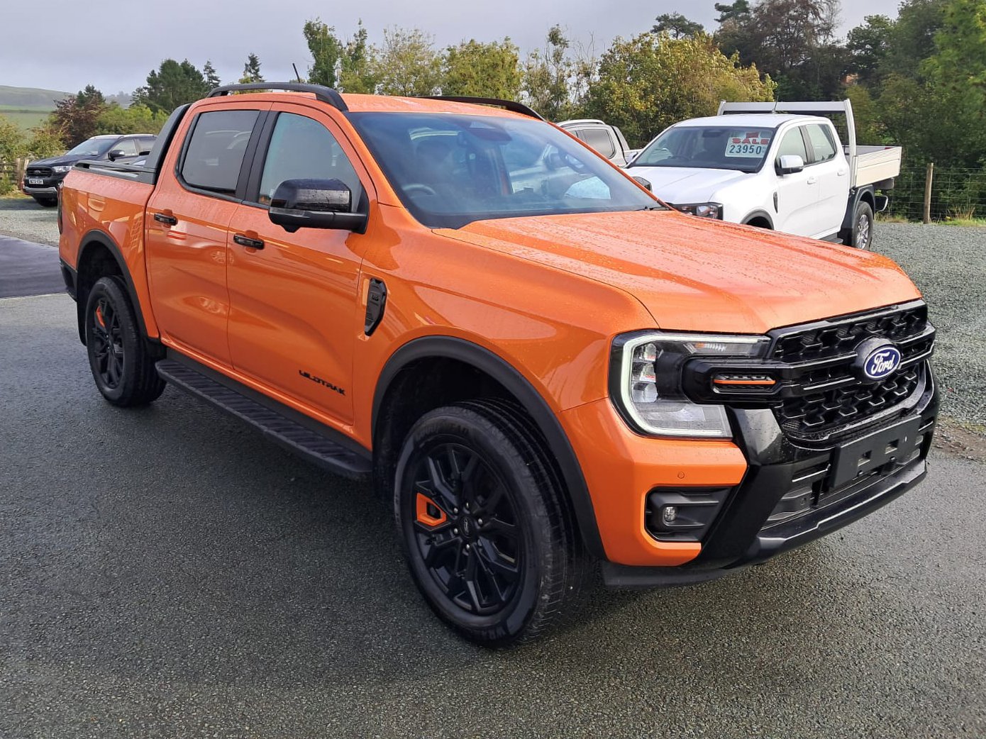Orange 76 Ford Ranger Wildtrak V6 Auto  front driver