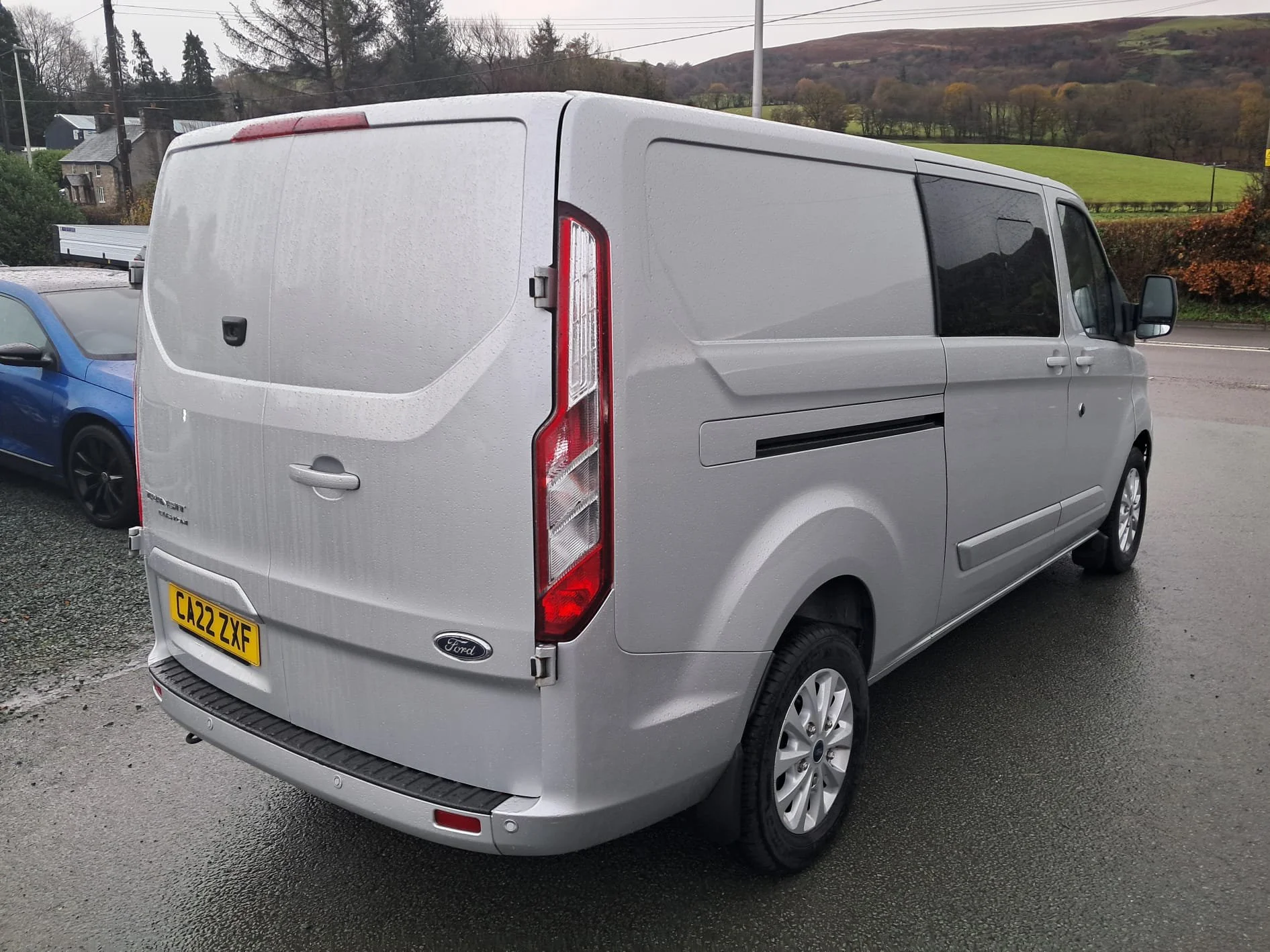22 Ford Transit Custom L2 Limited 130ps Manual Crew Van rear driver