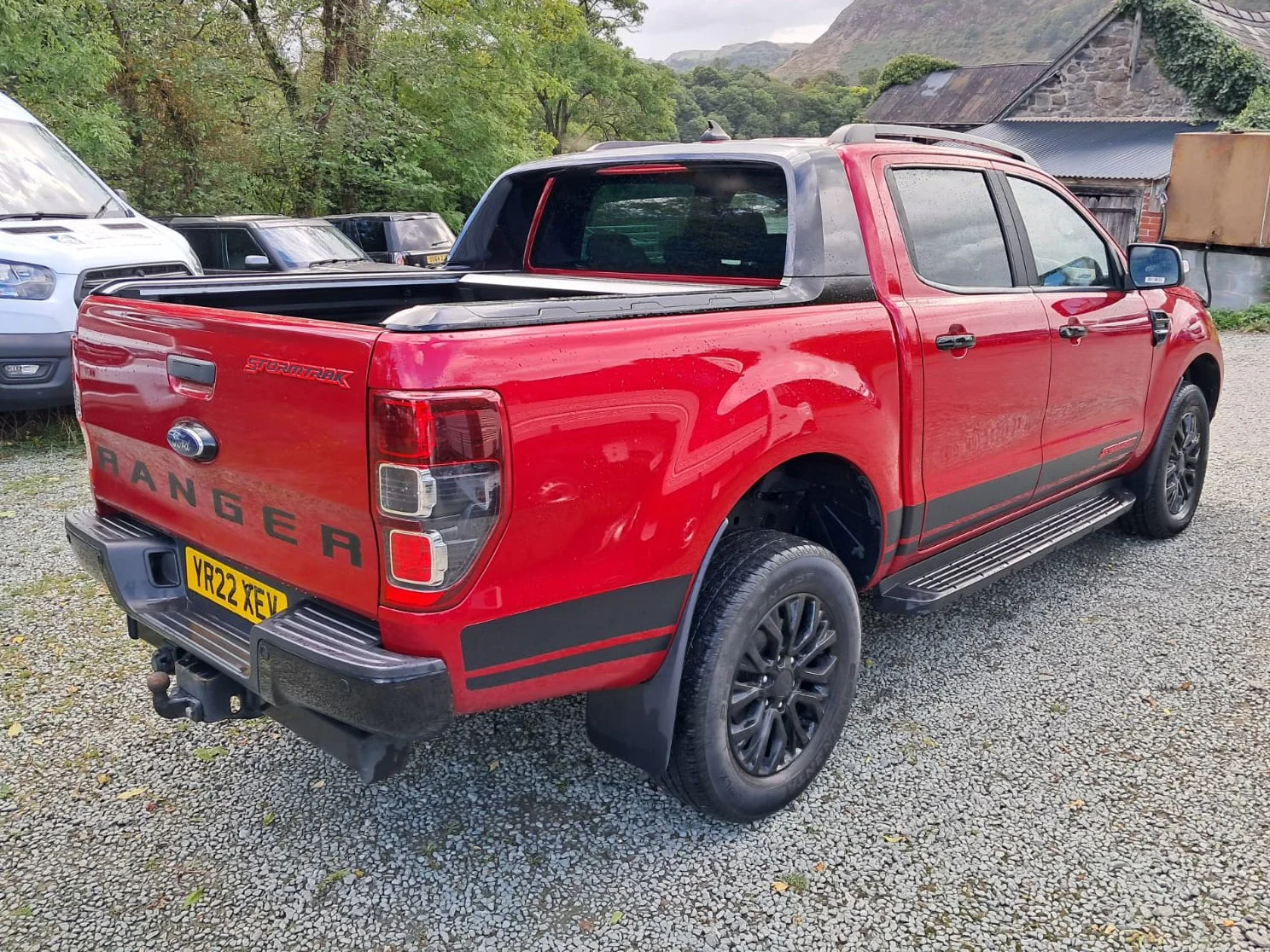 Red 22 Ford Ranger 2.0 Stormtrak Auto rear driver
