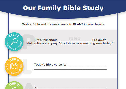 Simple Family Bible Study Method — God for Kids app