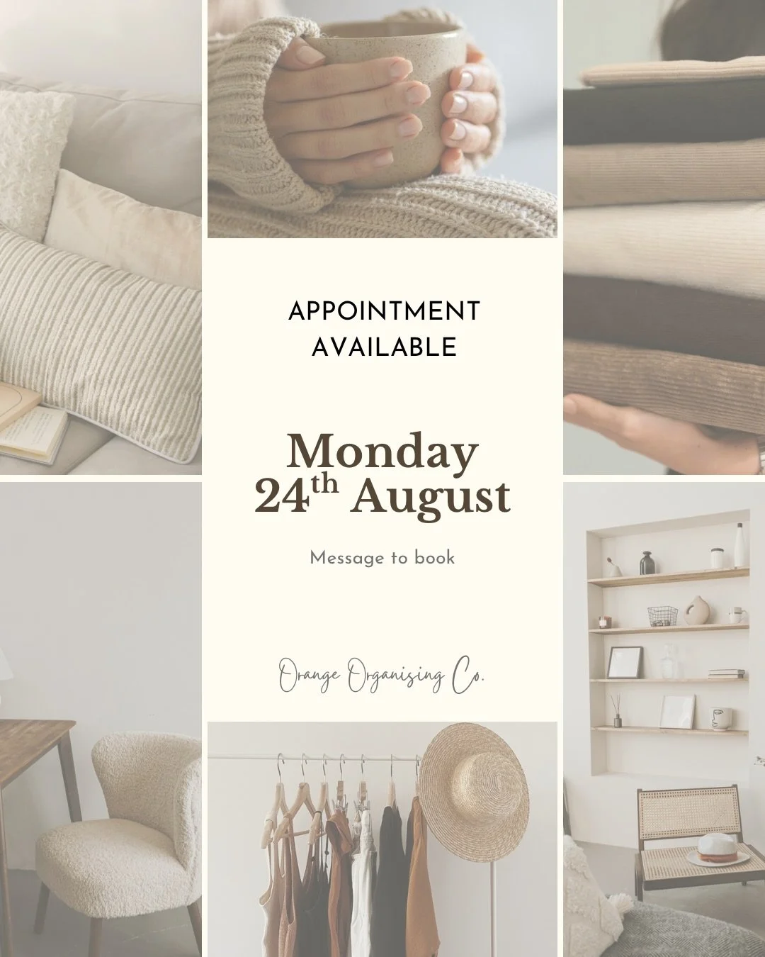 🌿 ✨ A little unexpected availability this week!

A couple of spaces have opened up in my organising calendar:

Monday 24th | 10am&ndash;2:30pm
Thursday 27th | 11:30am&ndash;2:30pm

If your home has been feeling a little too much lately, this is a lo