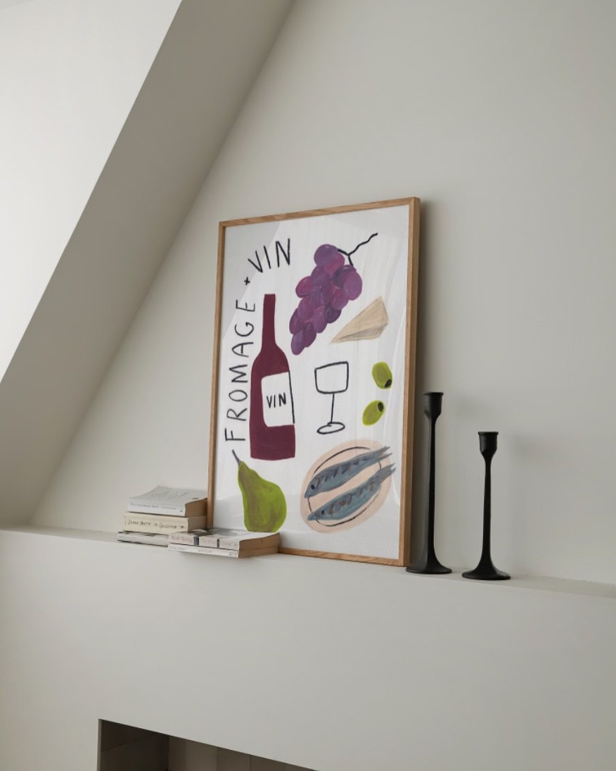 Friday is for fromage + vin 🧀 🍷 this foodie lover print is include in the 20% off sale for #colourfriday ~ use code COLOUR20 at checkout. ends on Monday. Last chance to get something discounted before Christmas! 

💌💌💌💌 

Kitchen art, cheese and