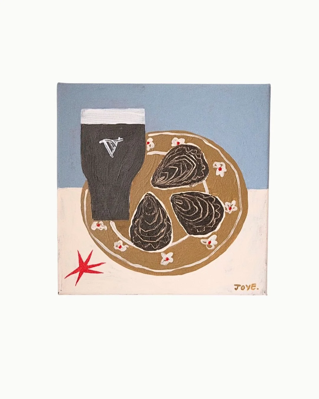 Original canvas - A Guinness and Oysters