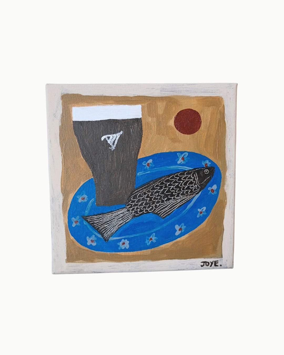 Original canvas - Guinness and Fish Dinner 003