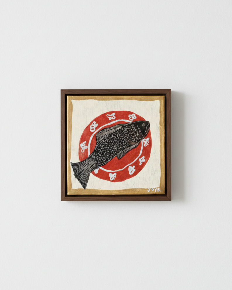 Original canvas - Fish Dinner Red Plate