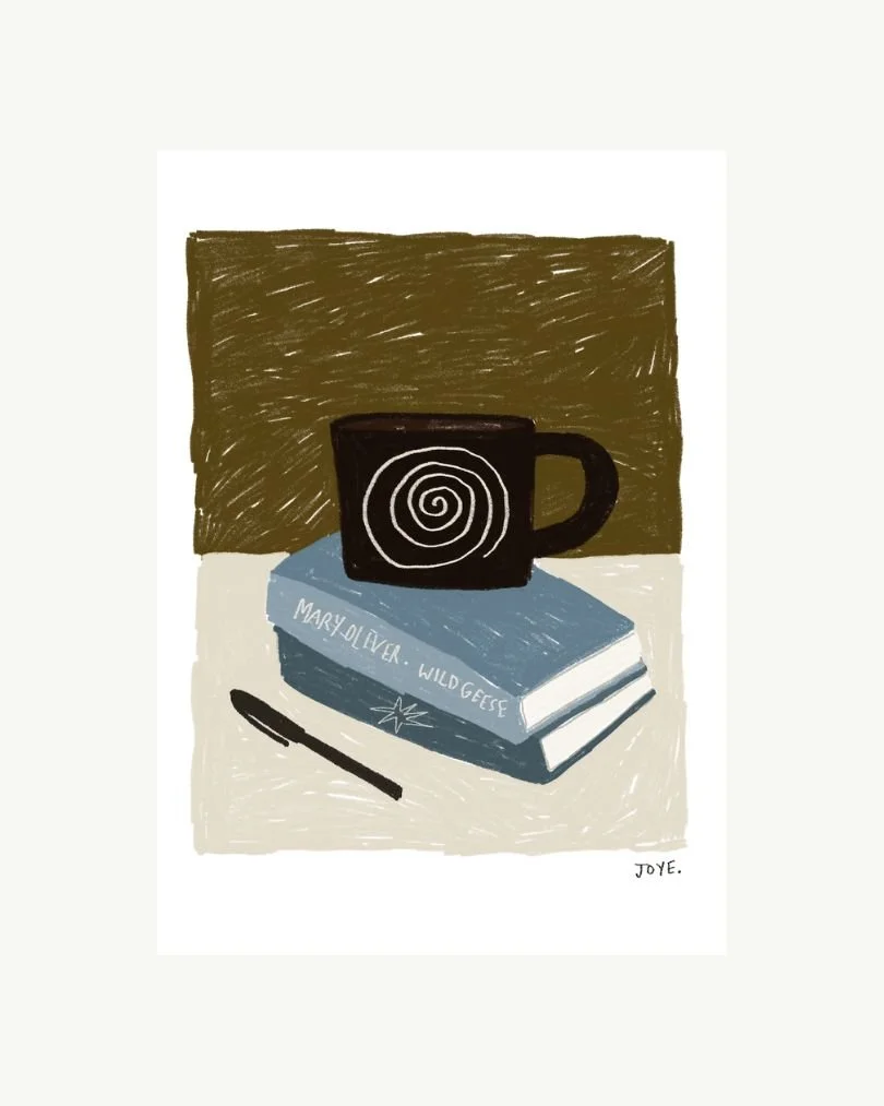 Slow Reading Session Sketch - Art Print