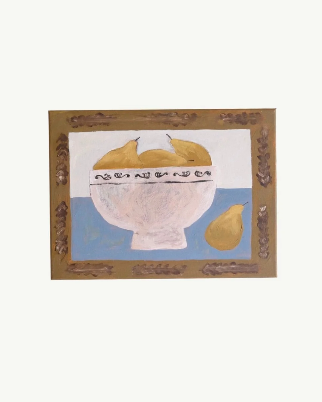 Original canvas - Bowl of pears