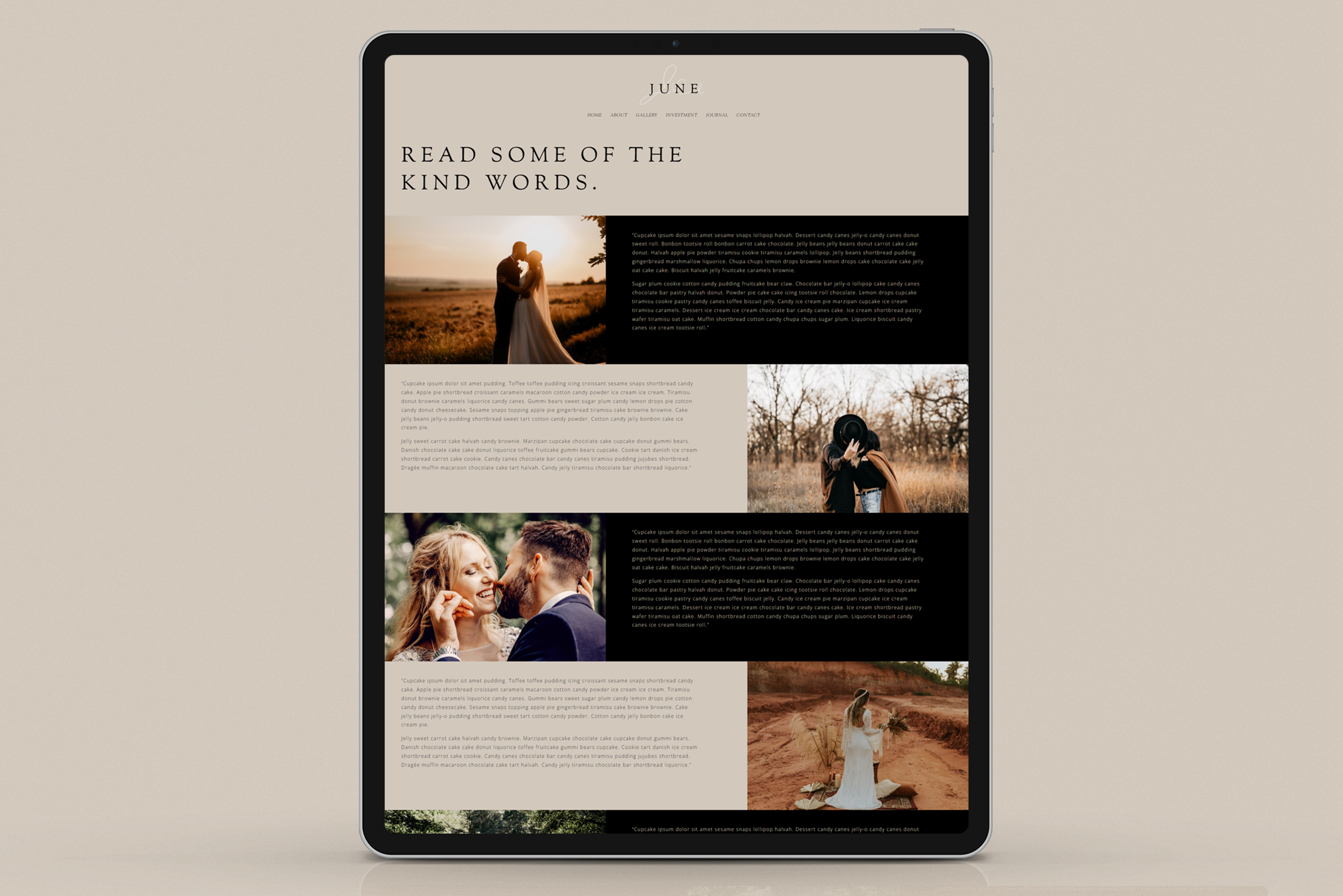 Client Reviews Template - June Collection