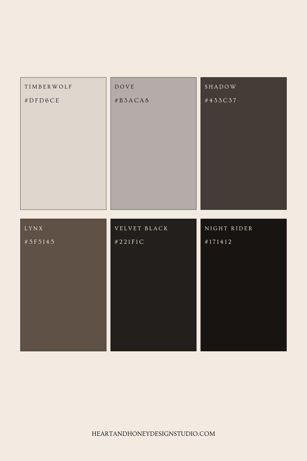 Heavy Color Dramatic + Refined Color Palettes — Heart + Honey Design Studio