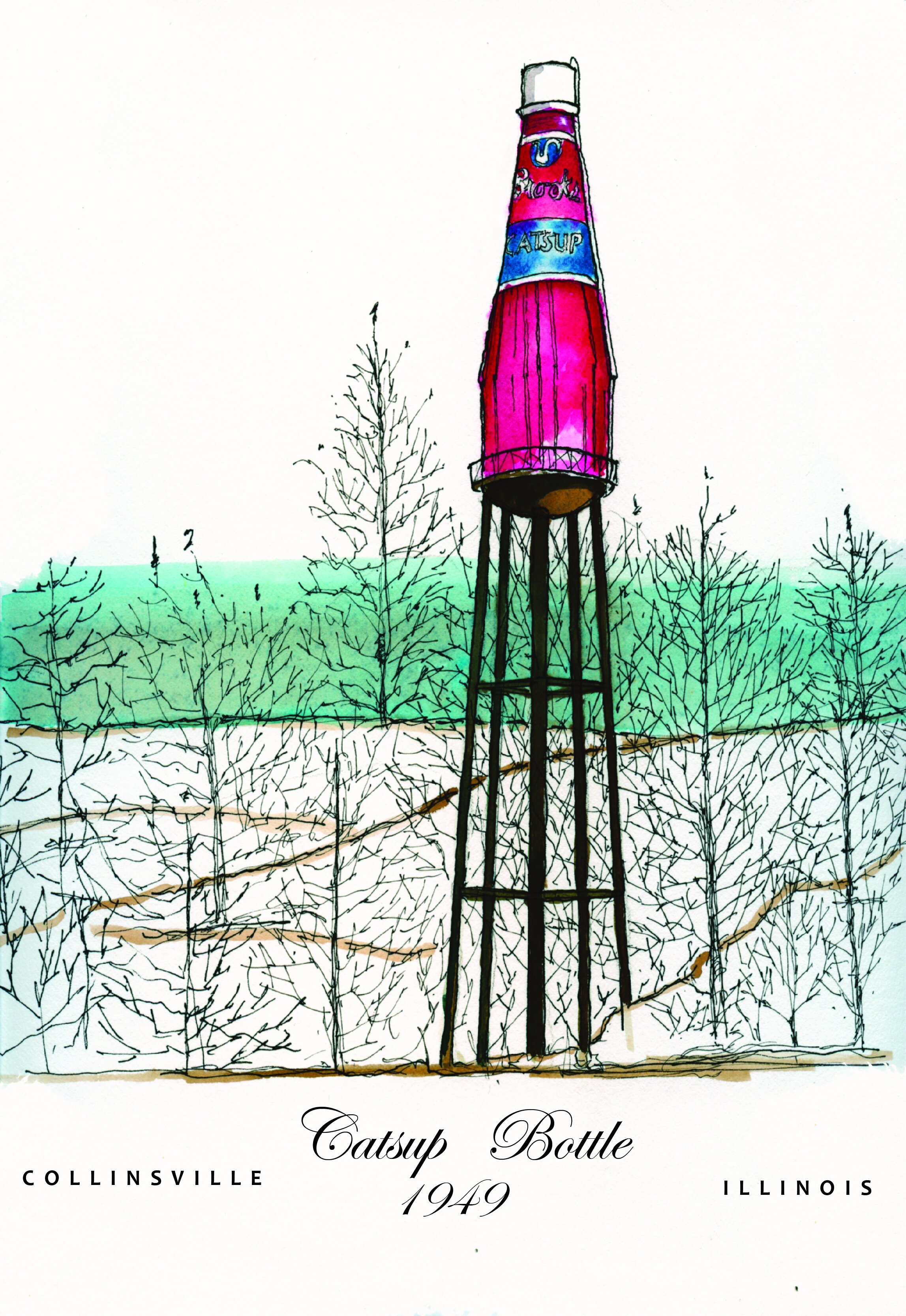 Brooks Catsup Bottle, Collinsville, IL
