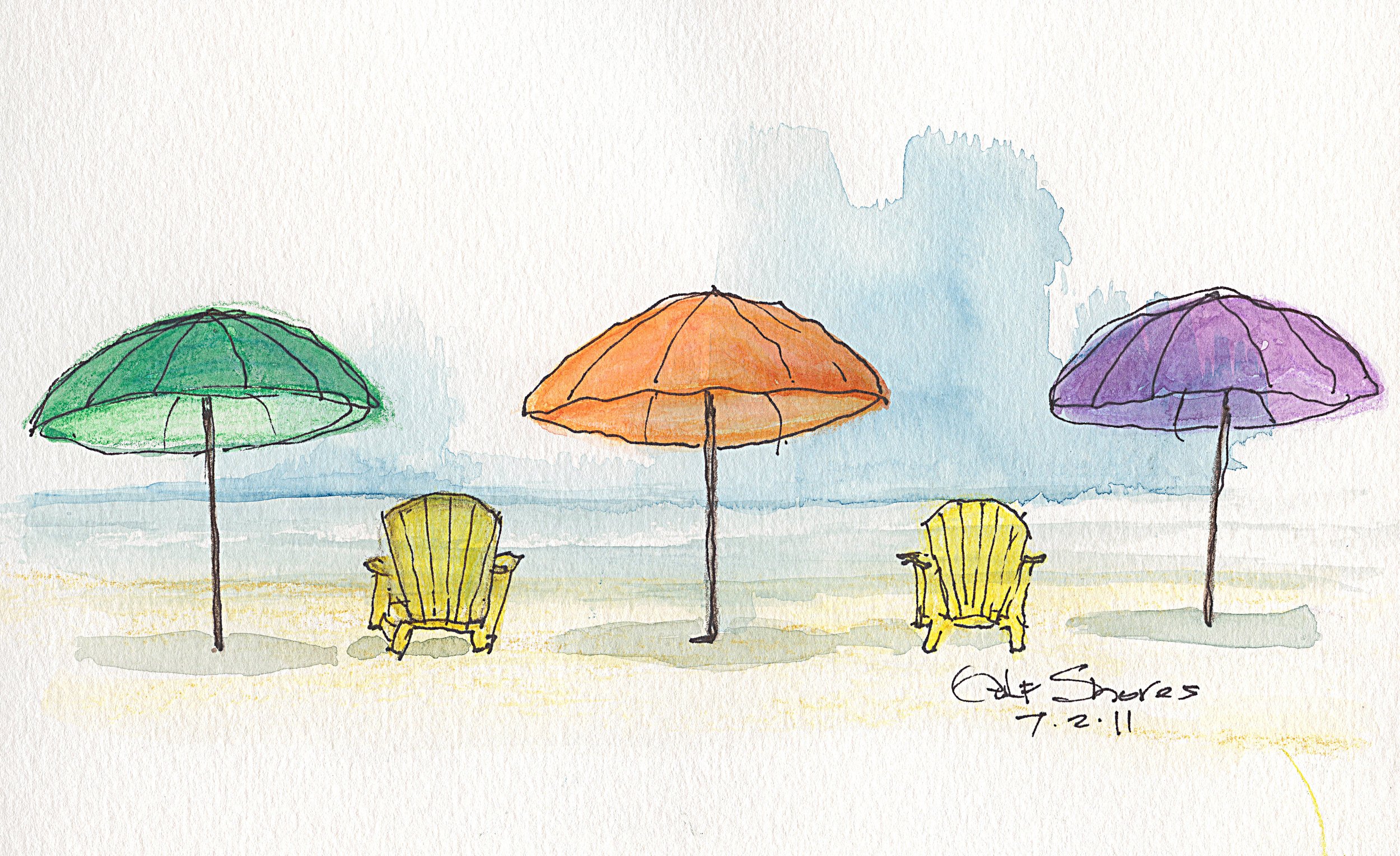 Umbrellas and Adirondacks, Gulf Shores, AL