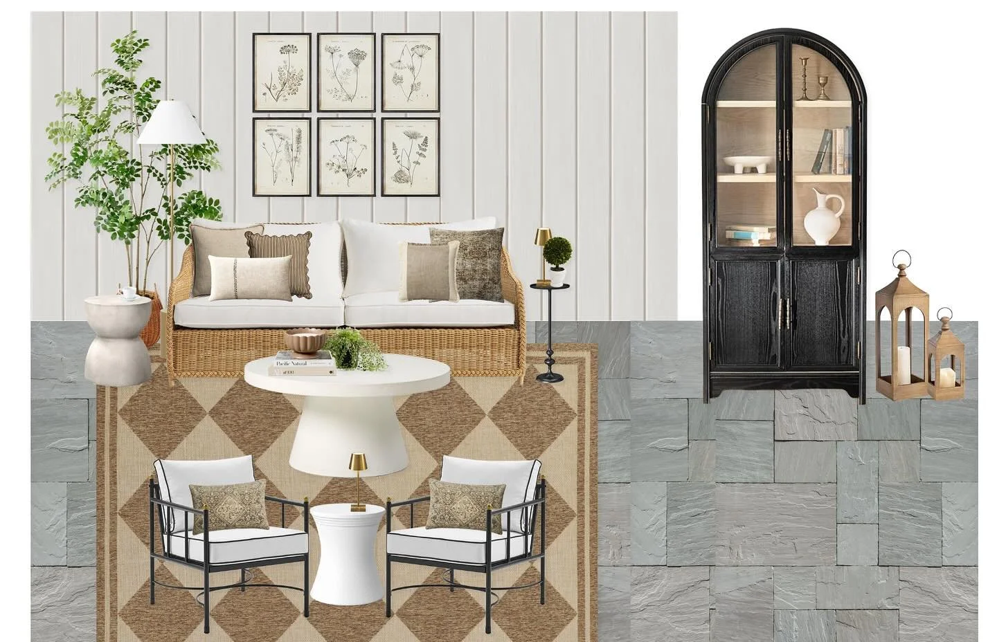 A classic-meets-European-countryside sunporch design board 🤍
.
.
➡️ Link in bio for details 
.
.
https://liketk.it/5oIxc
#ltkhome #moodboard #moodboardmonday #nancymeyersaesthetic #sunporch #neutralhome #neutralhomedecor #outdoorfurniture #patiofurn