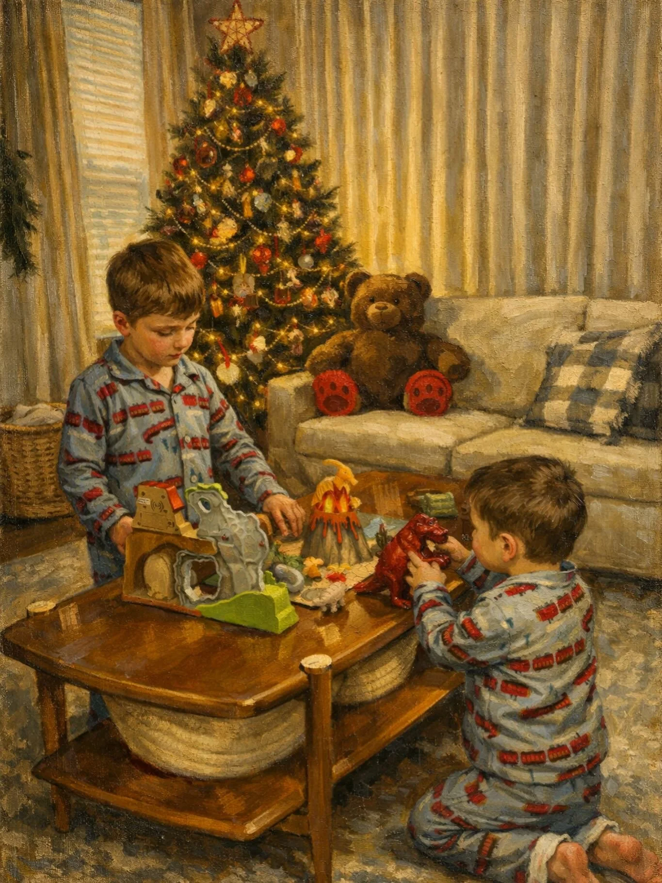 The Christmas Comedown 💖 Wising everyone a restful and cozy holiday from here on out!! 🙌🏼🤞🏼🙏🏻
I have Instagram to thank for this pic &mdash; head on over to ChatGPT and upload a pic you&rsquo;ve taken of your kids in front of the tree and ask 