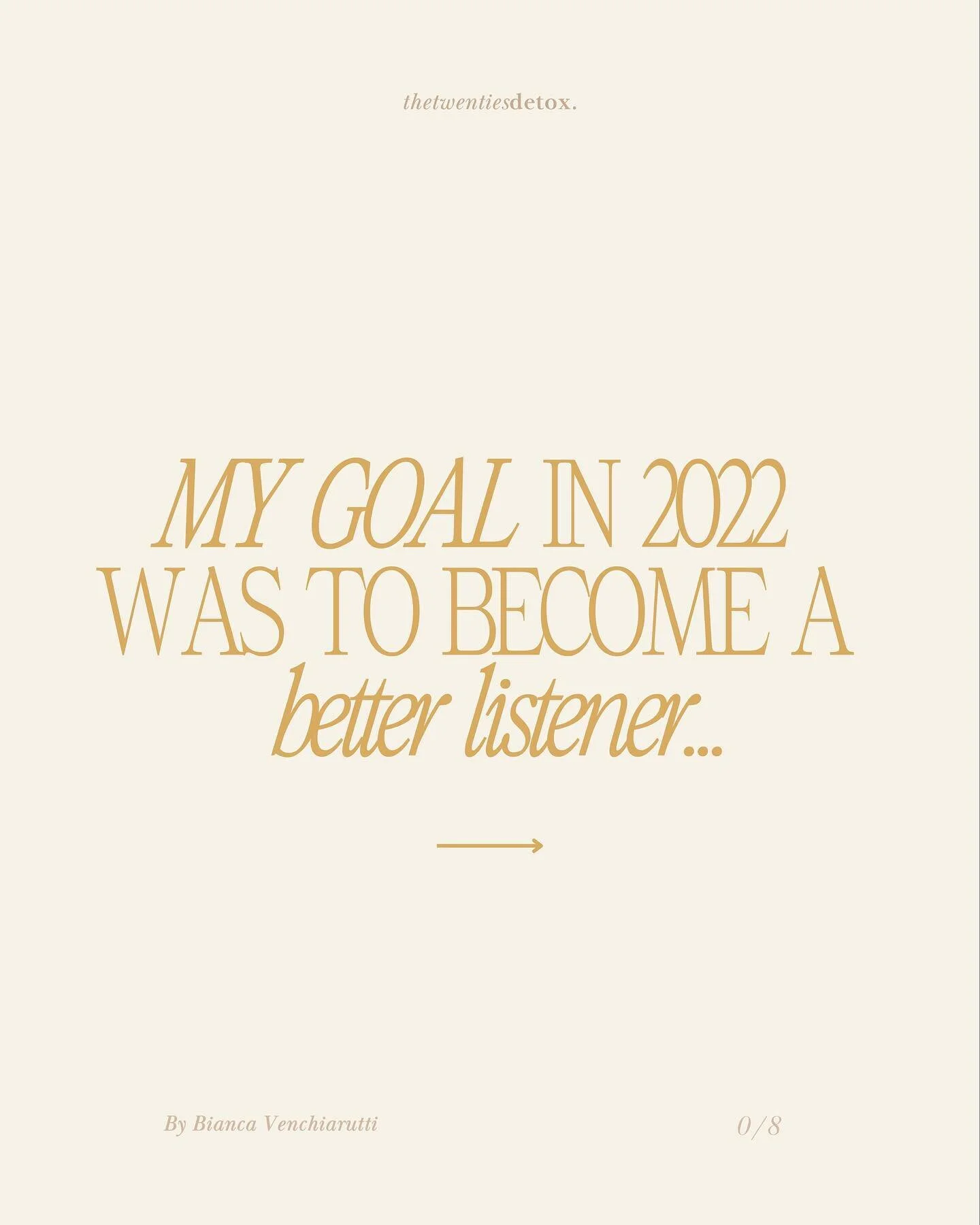 As 2022 is approaching its final days…I wanted to reflect on how far I’ve come.
I realize affective listening is an ongoing skill to strengthen in life, but I made it my New Years resolution for this past year to become a better listene