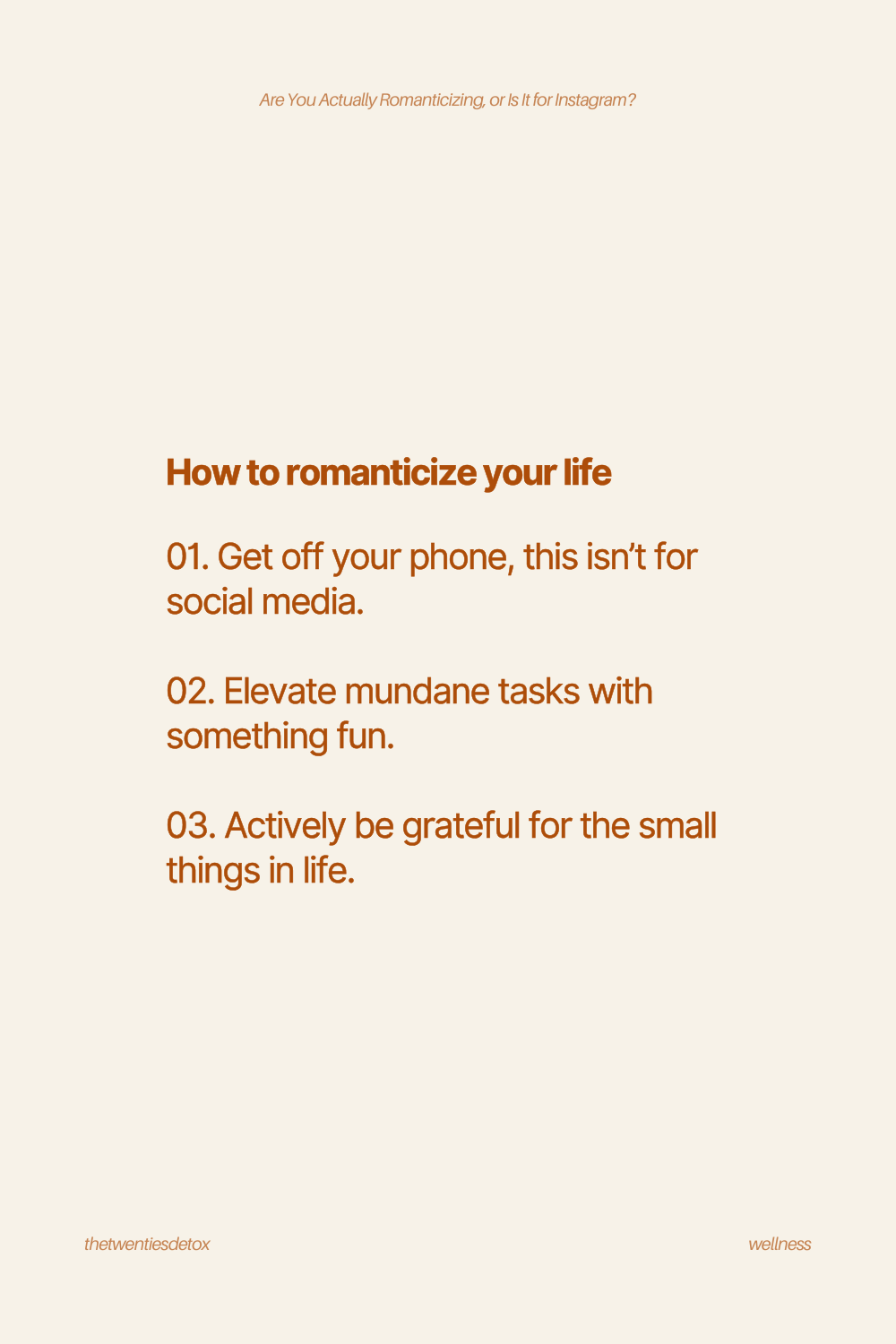 how to romanticize your life (Copy)