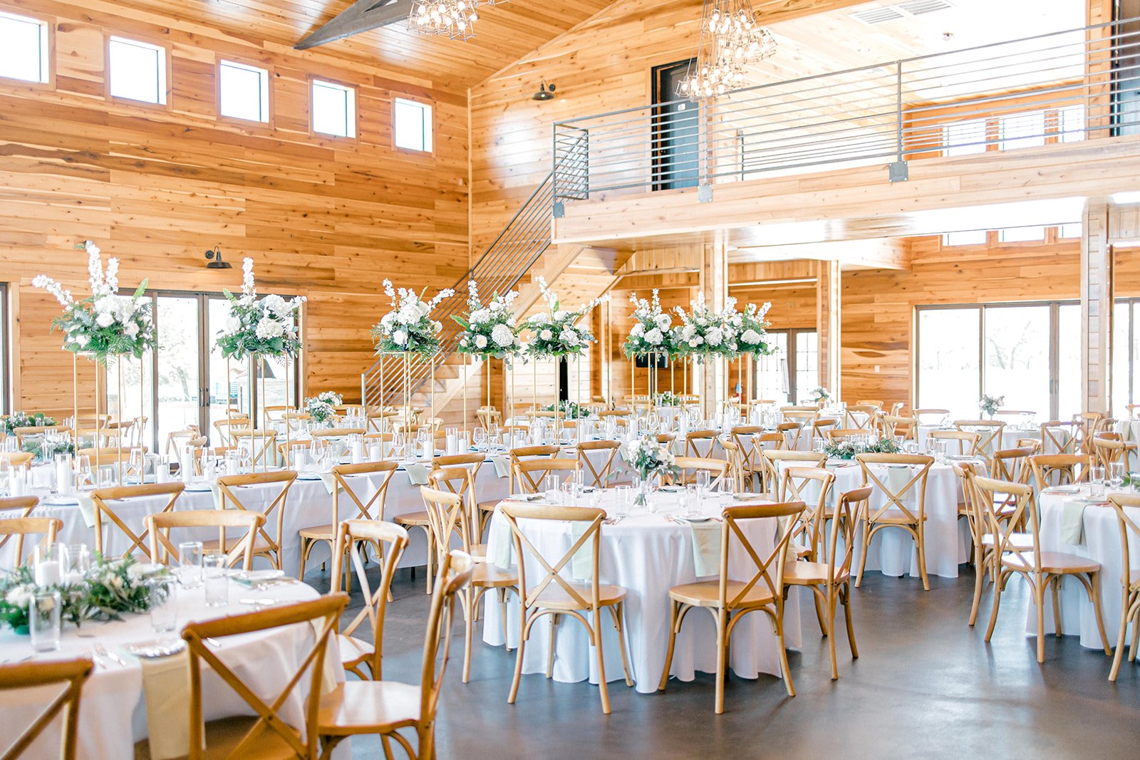 Rustic spring Texas Hill Country Wedding table set up.