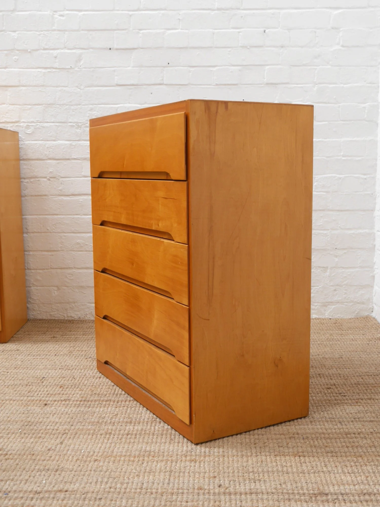 Liden plywood chest of drawers