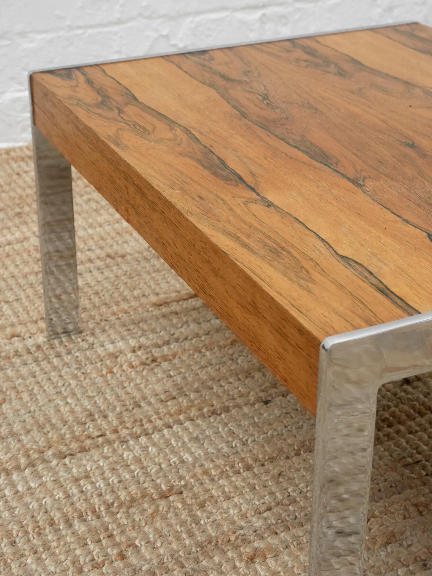 Merrow Associates rosewood & chrome side table