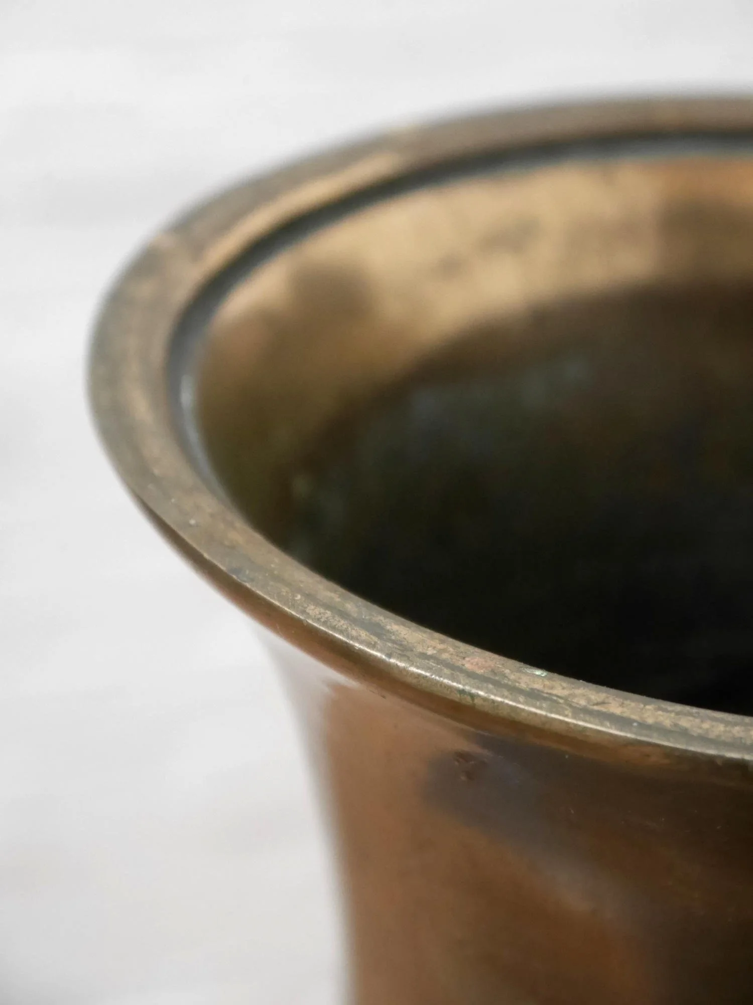 1930s brass large vase