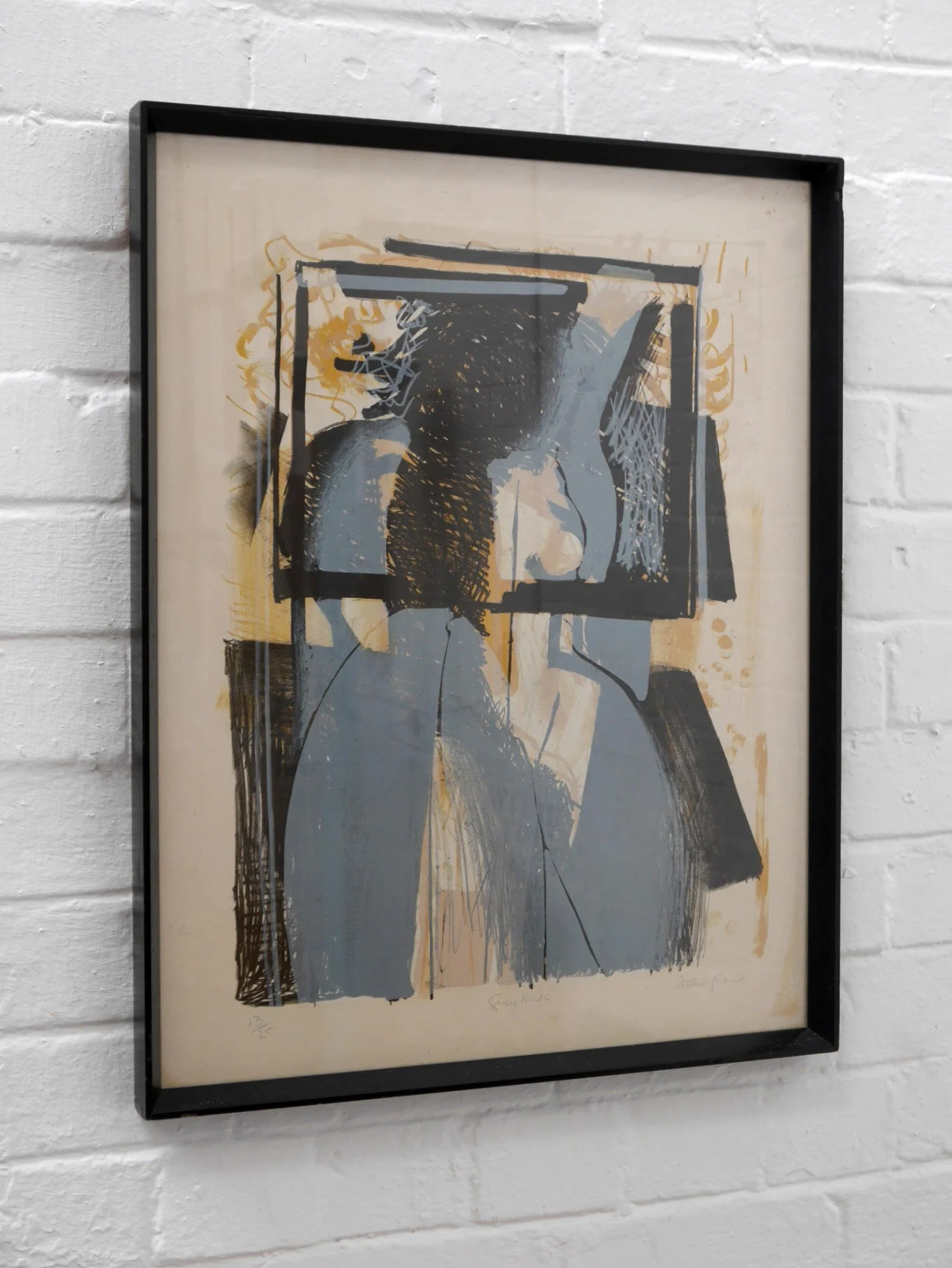 Grey Nude lithograph by Alistair Grant