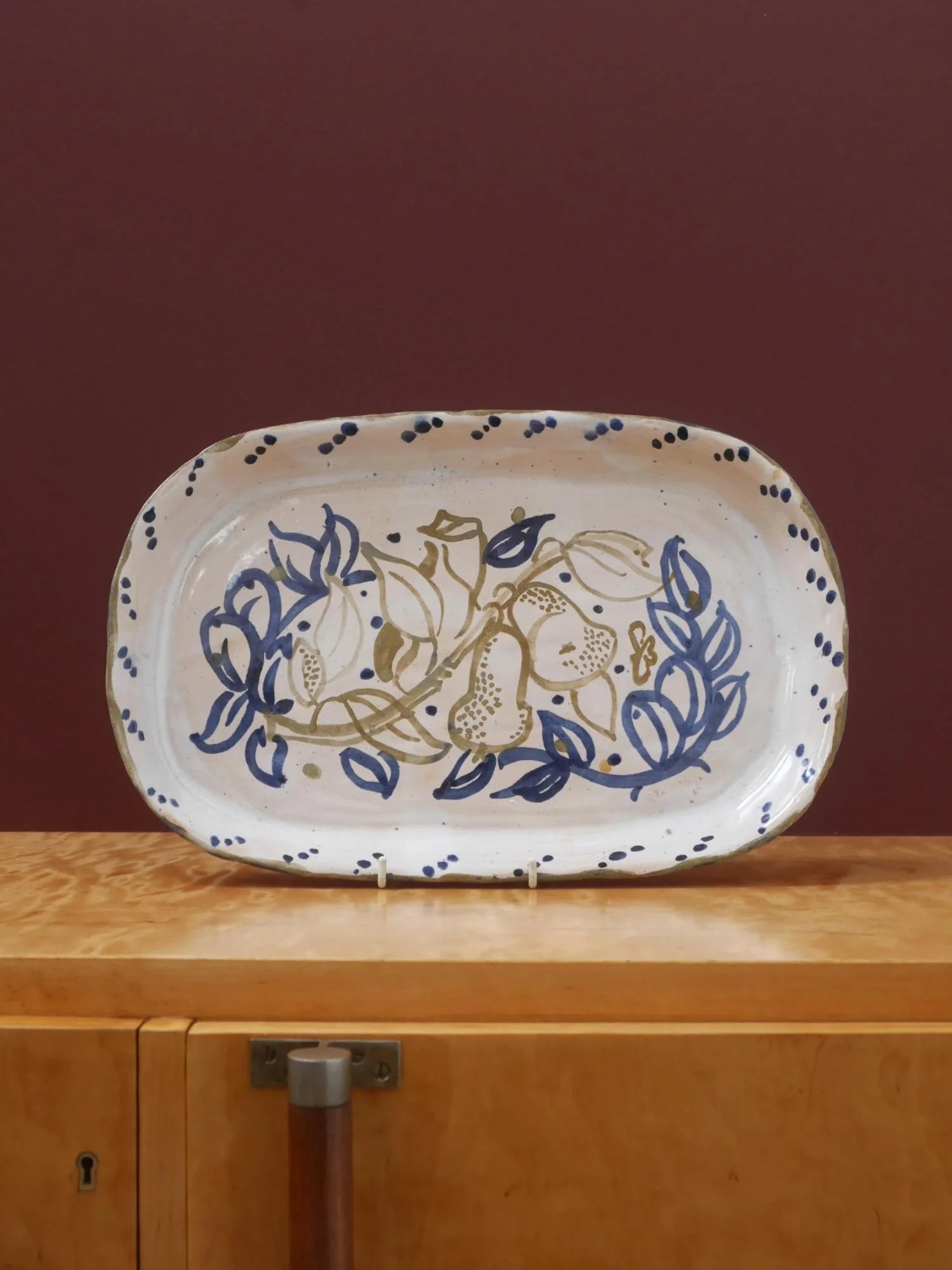 1960s studio pottery platter