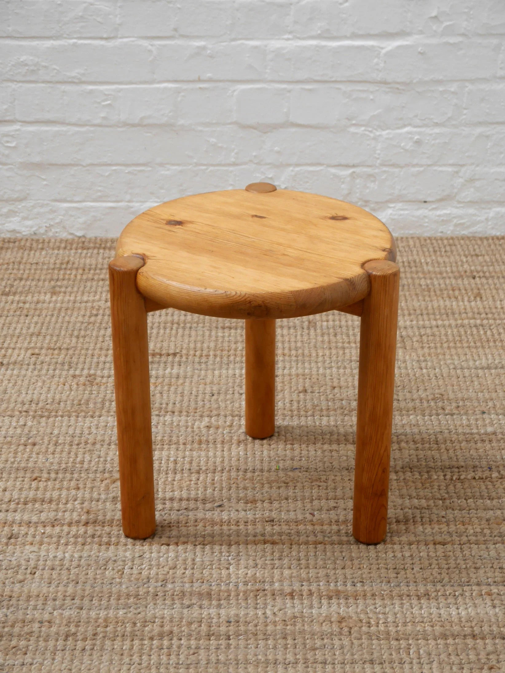 1970s pine stool