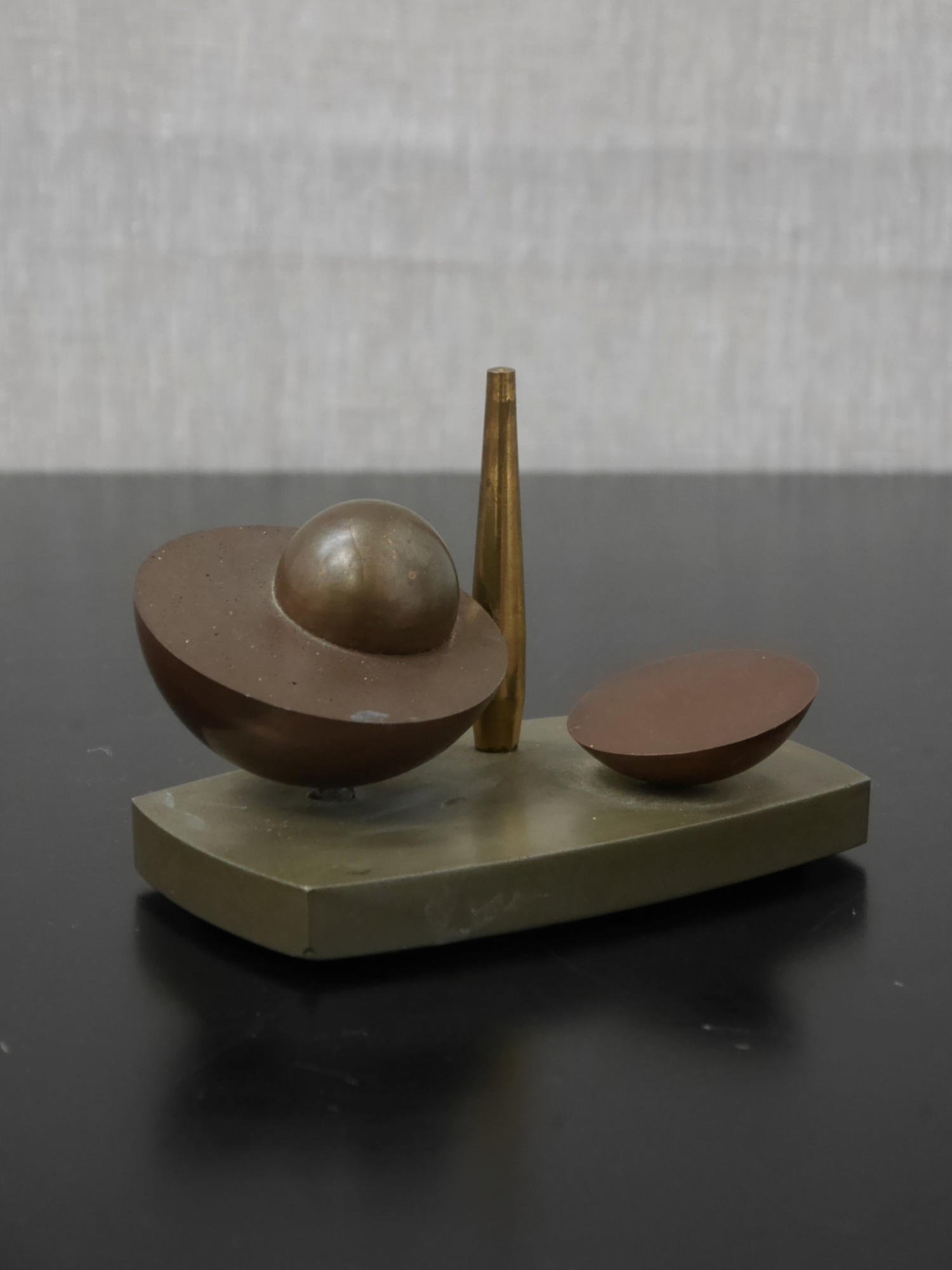 Midcentury abstract brass sculpture