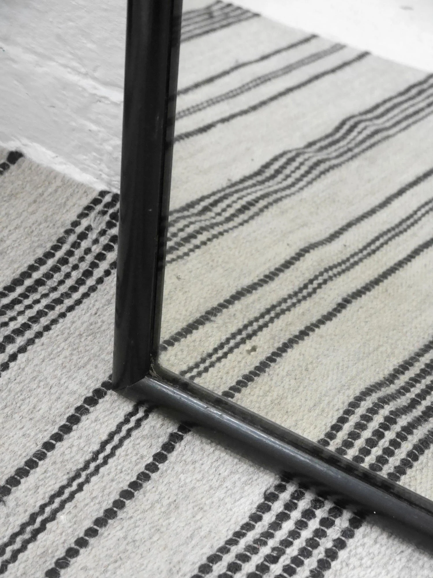 Edwardian ebonised shop mirror