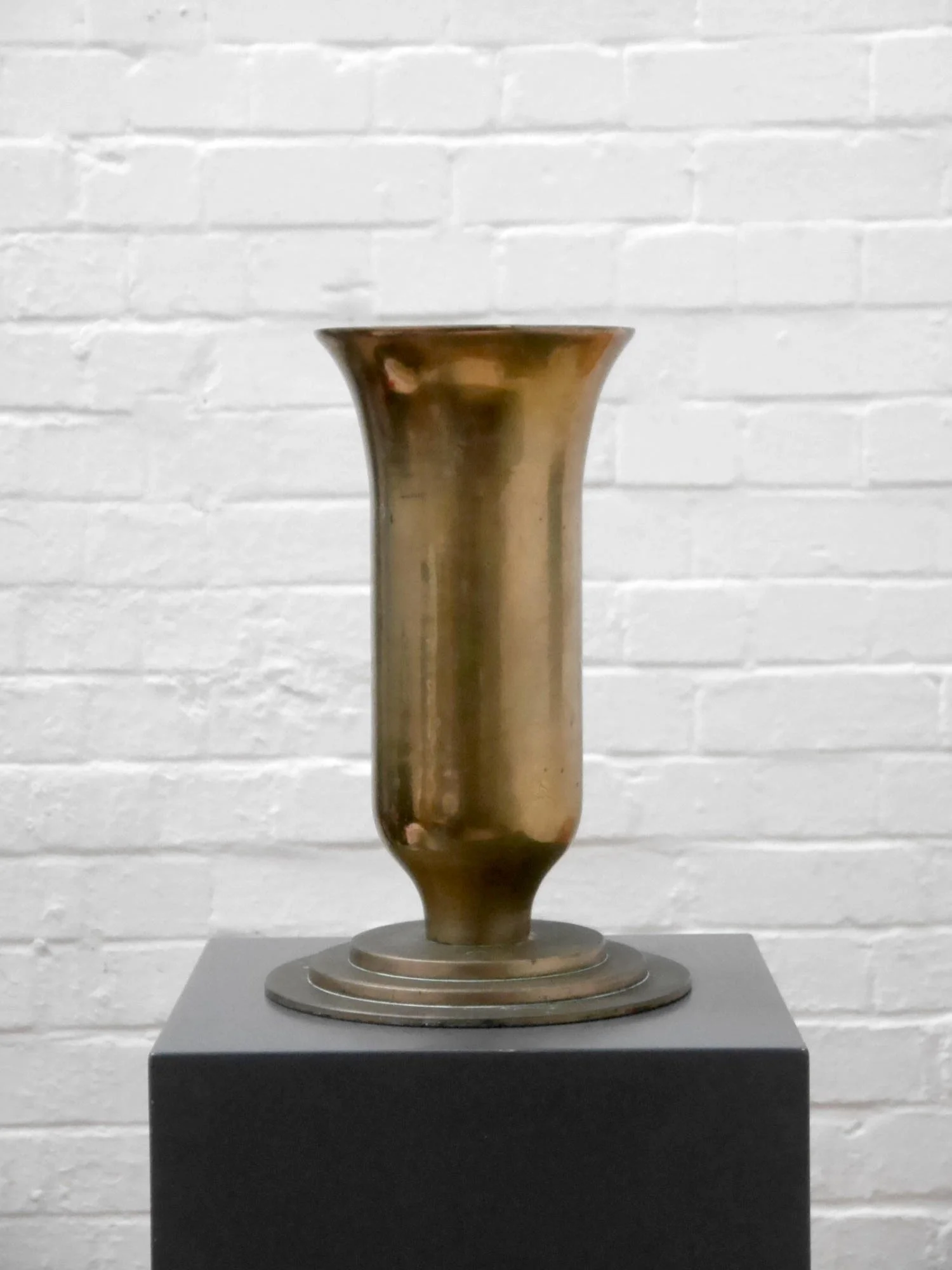 1930s brass large vase