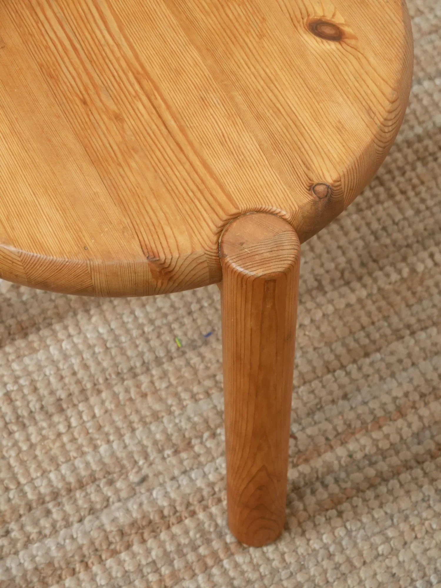 1970s pine stool