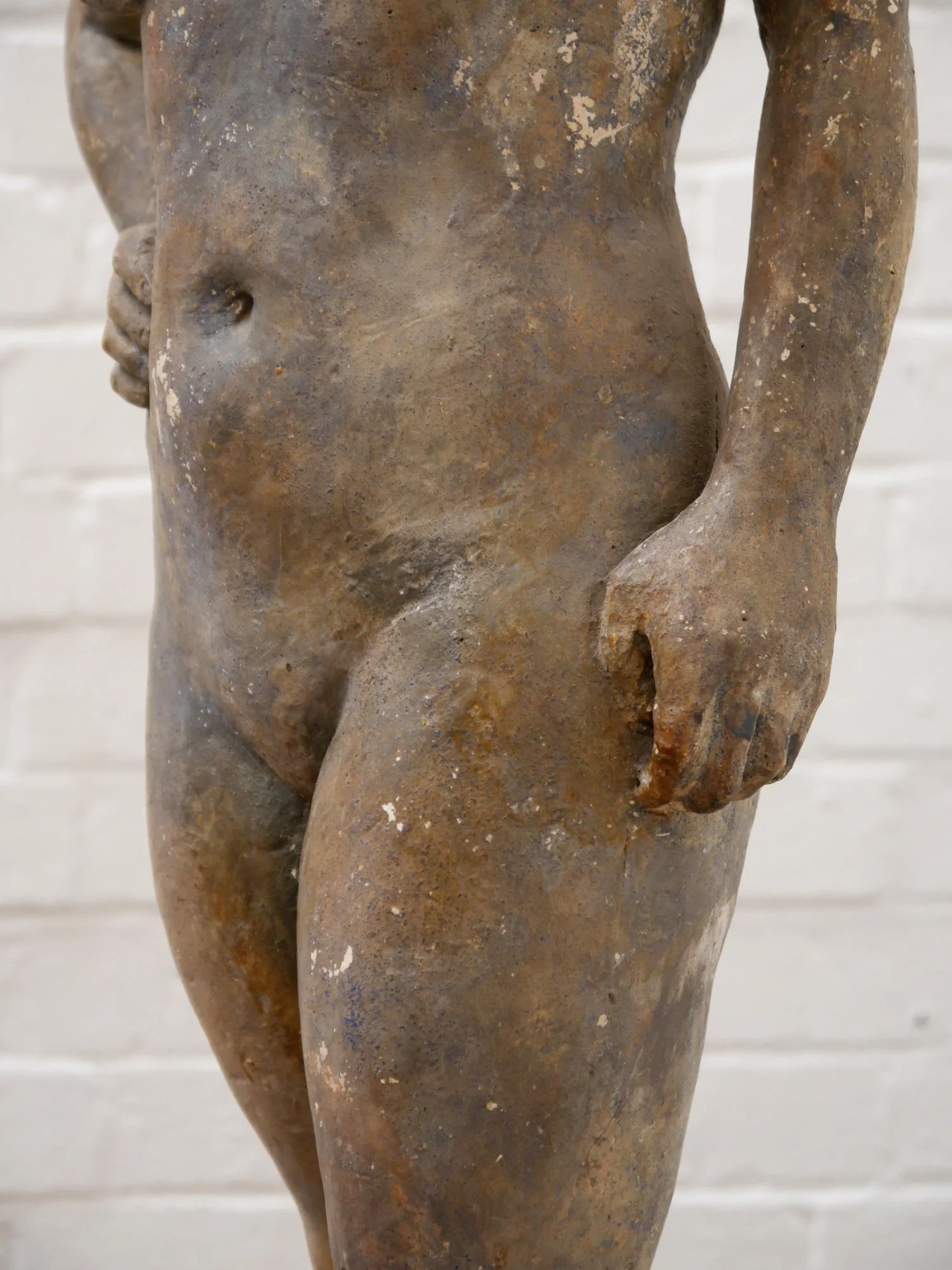 Mid-century nude plaster sculpture