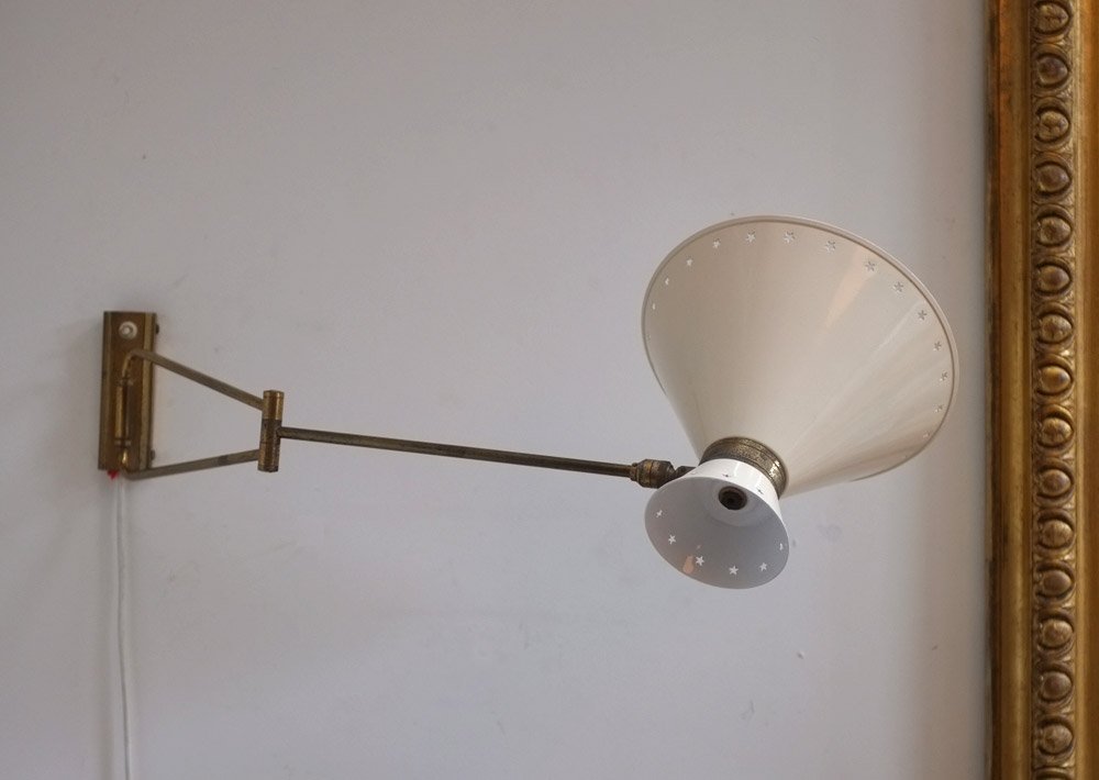 Rene Mathieu 1950s wall lamp