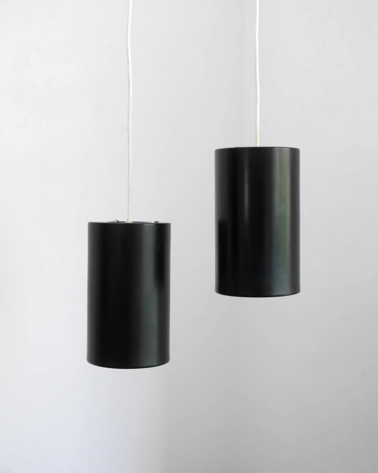 Just added to website - super-minimal 1960s pendant lights, most probably of British design although very similar to Dutch lighting by Raak or Philips.