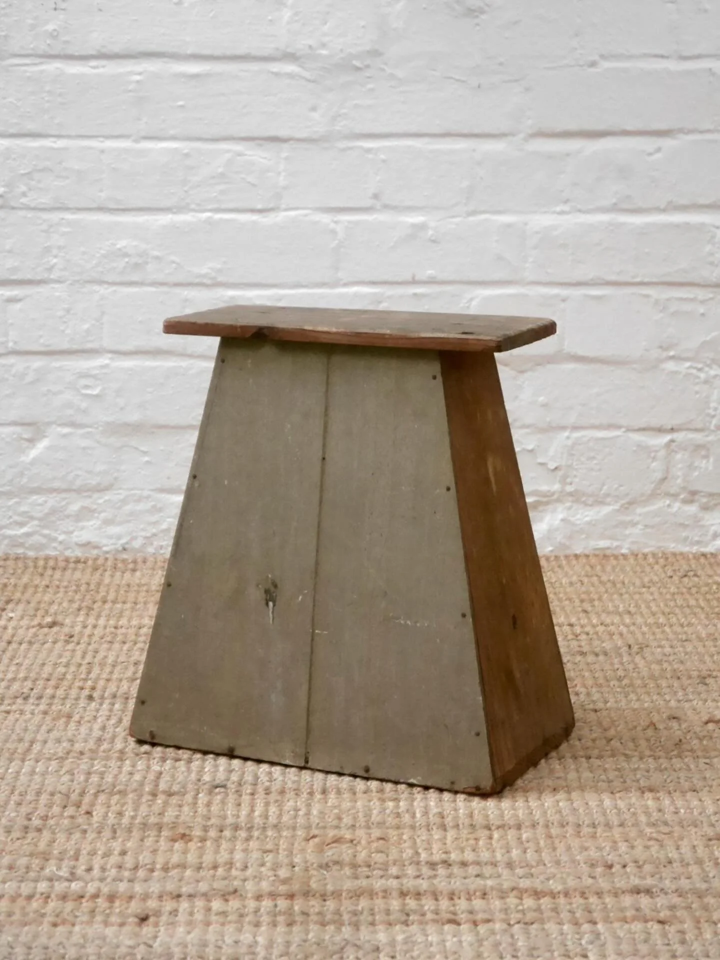 Japanese street vendor&rsquo;s stool, early 20th century. Minimalist form, quietly aged. 

Available.