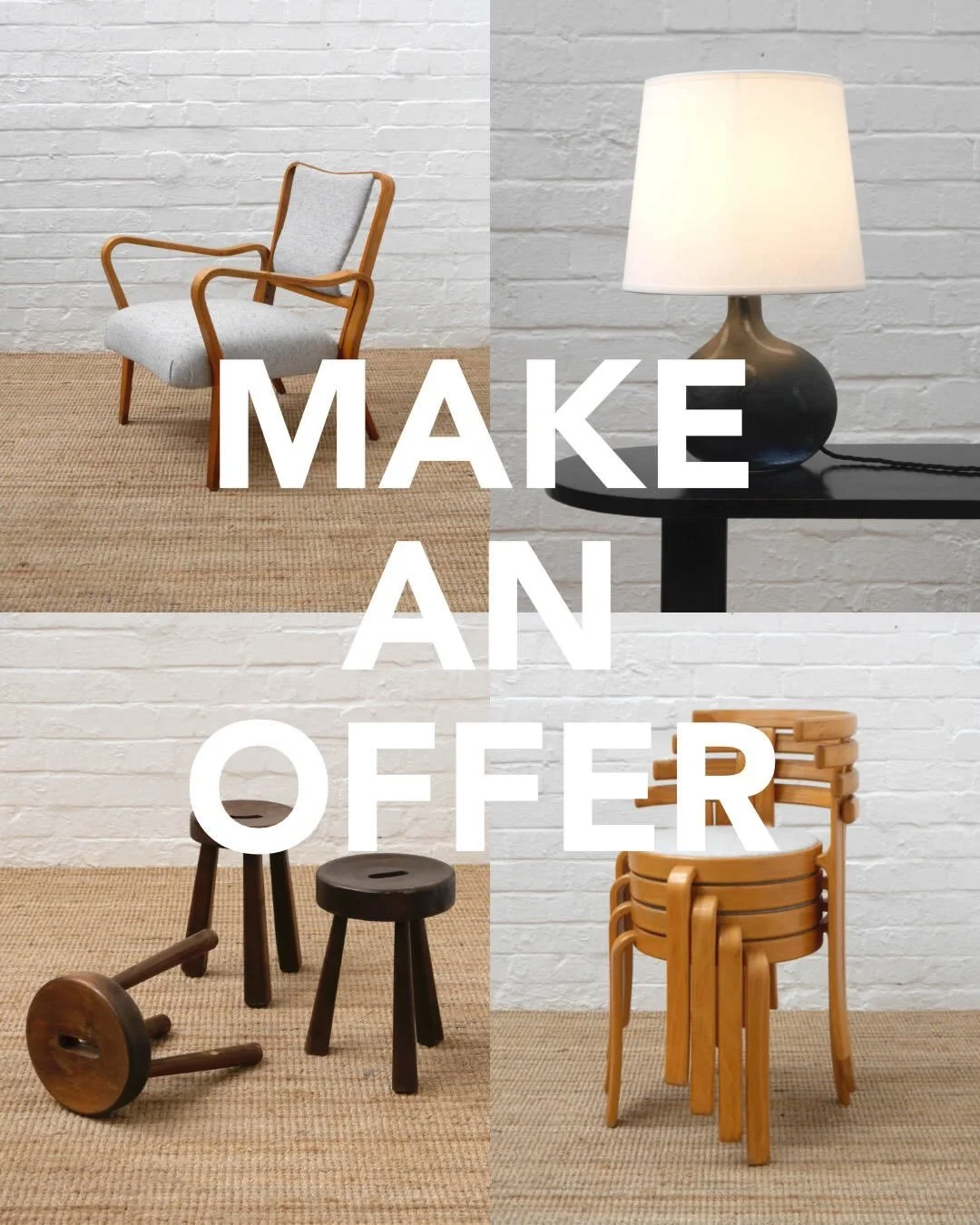 MAKE AN OFFER

A few items to clear, DM or email to make an offer - don&rsquo;t be shy 🙂

&bull; 1940s Linden chair by GA Jenkins, was &pound;495, now &pound;395 or best offer.
&bull; Abstract by Rosemary Higbee, &pound;350 or best offer
&bull; Glas