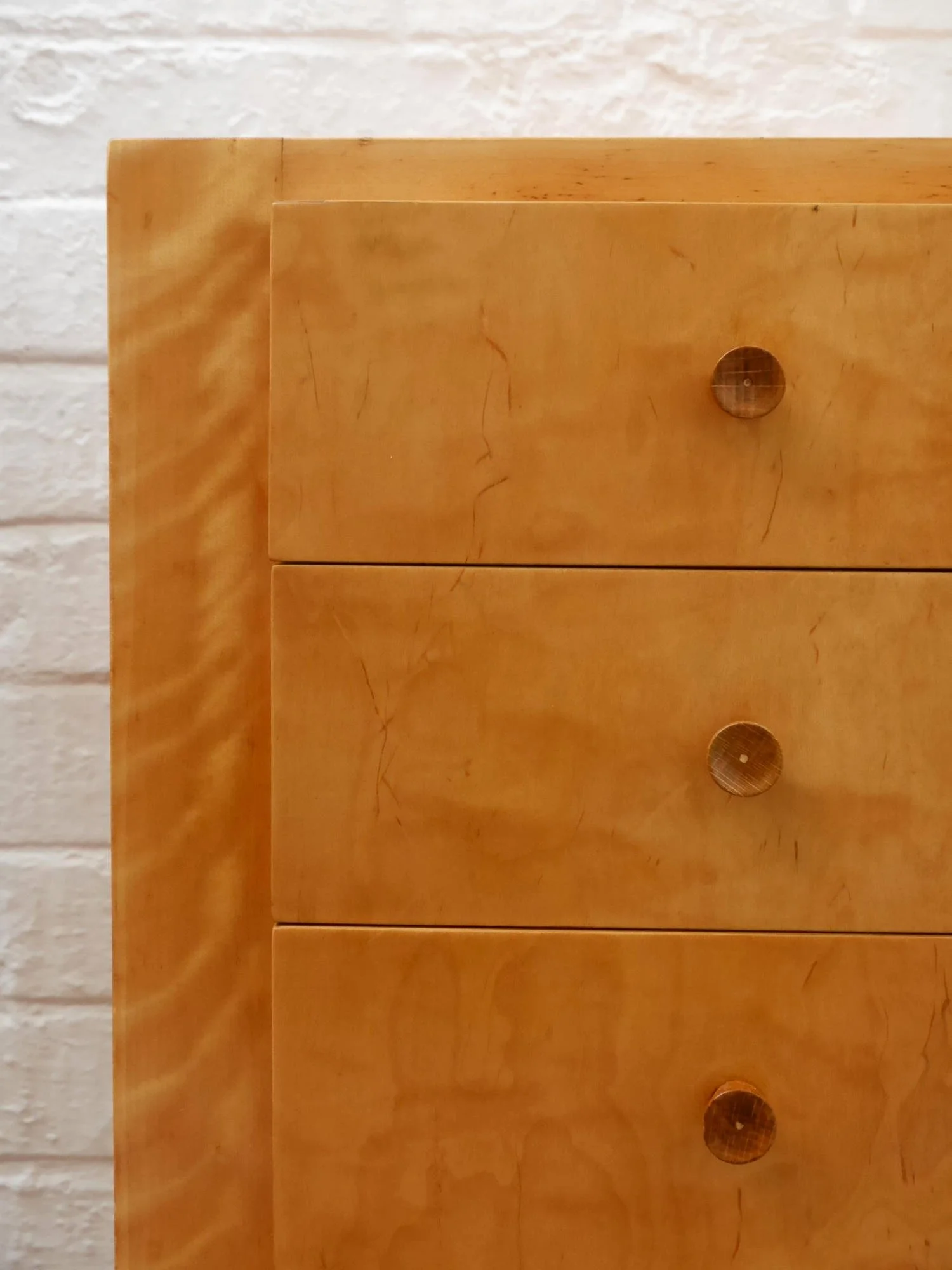 1930s modernist birch cabinet