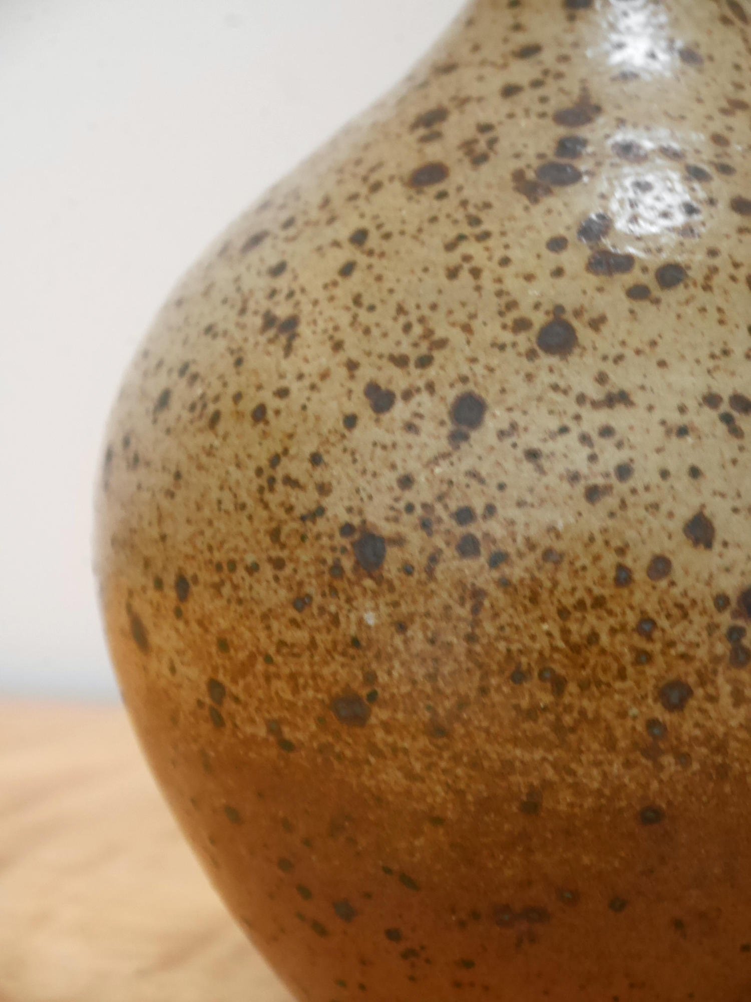 French stoneware 1960s table lamp