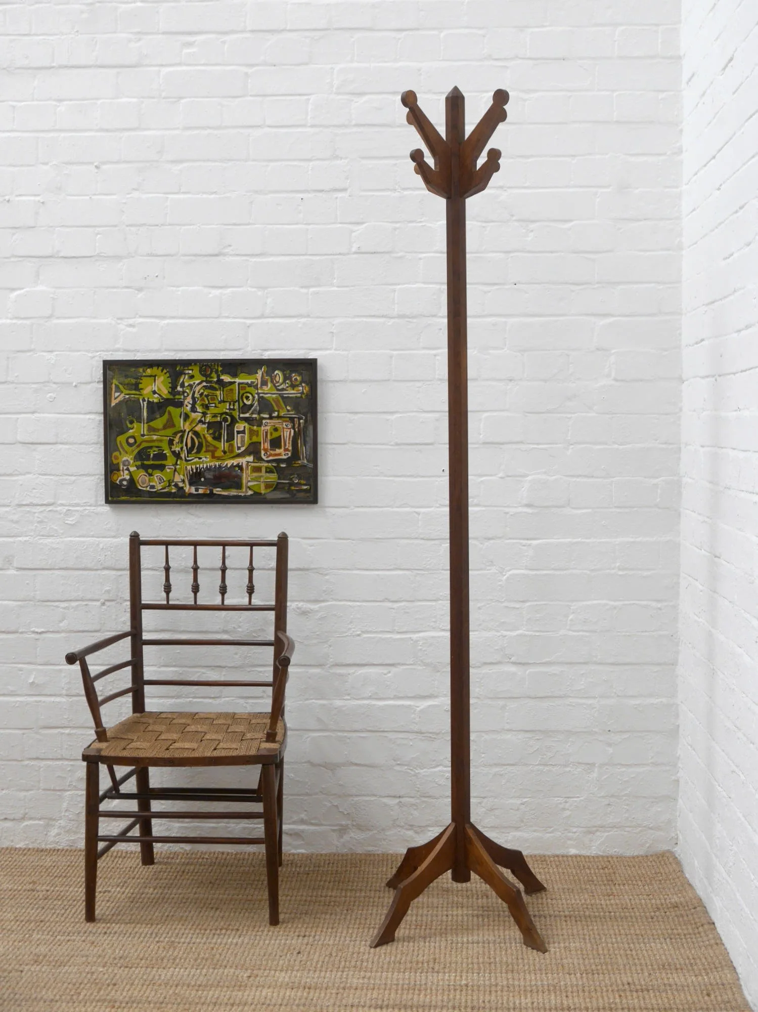 1930s tall coat stand