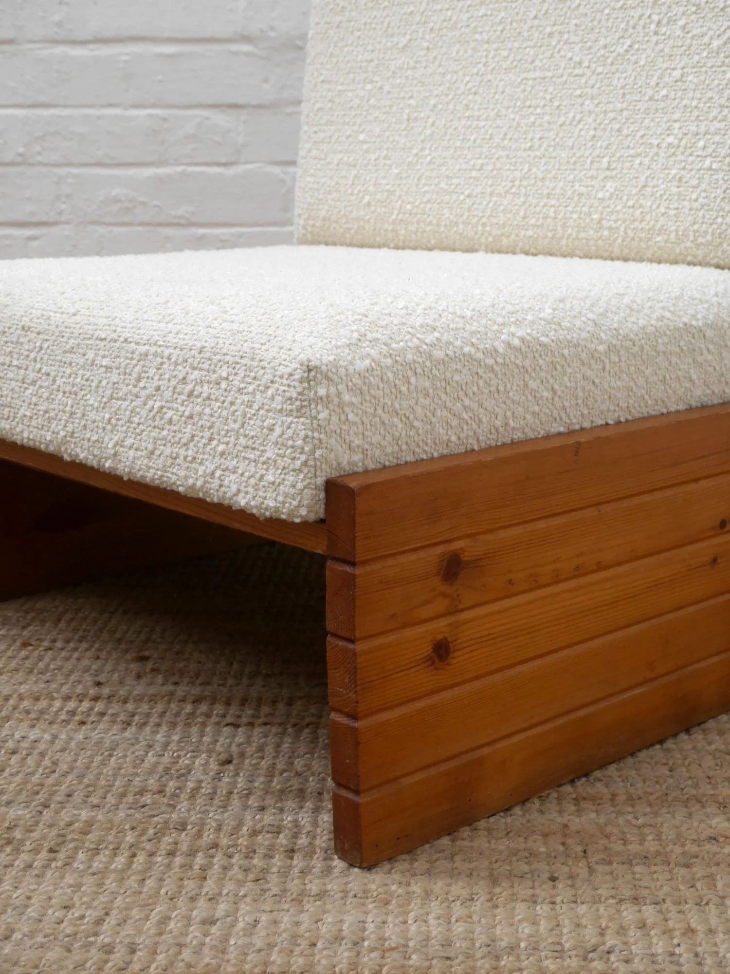 1970s French pine lounge chair