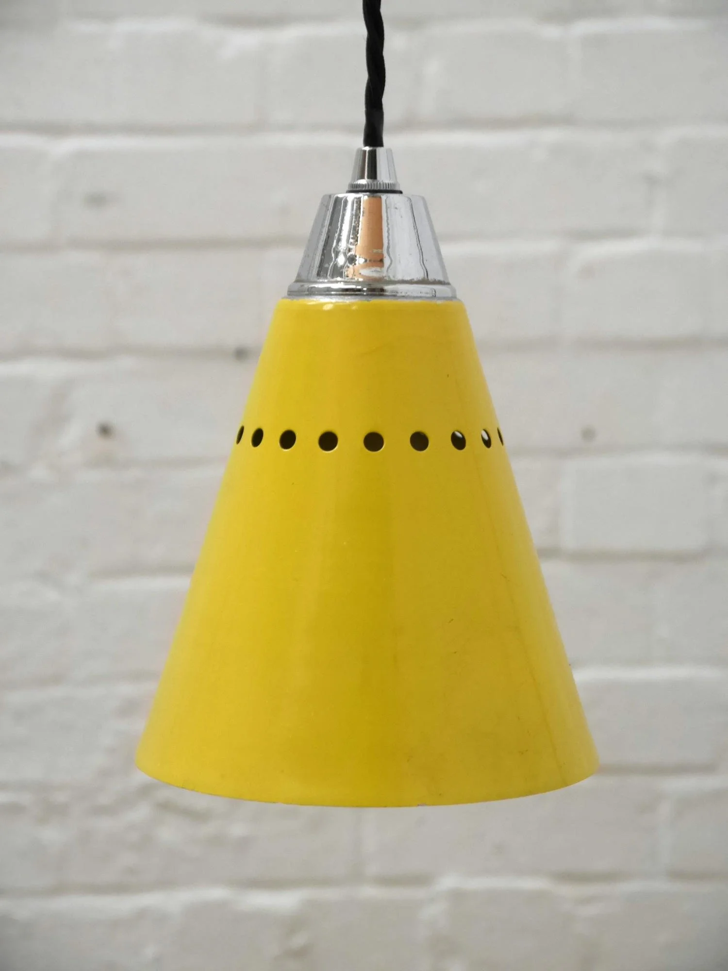 1950s metal pendant lights