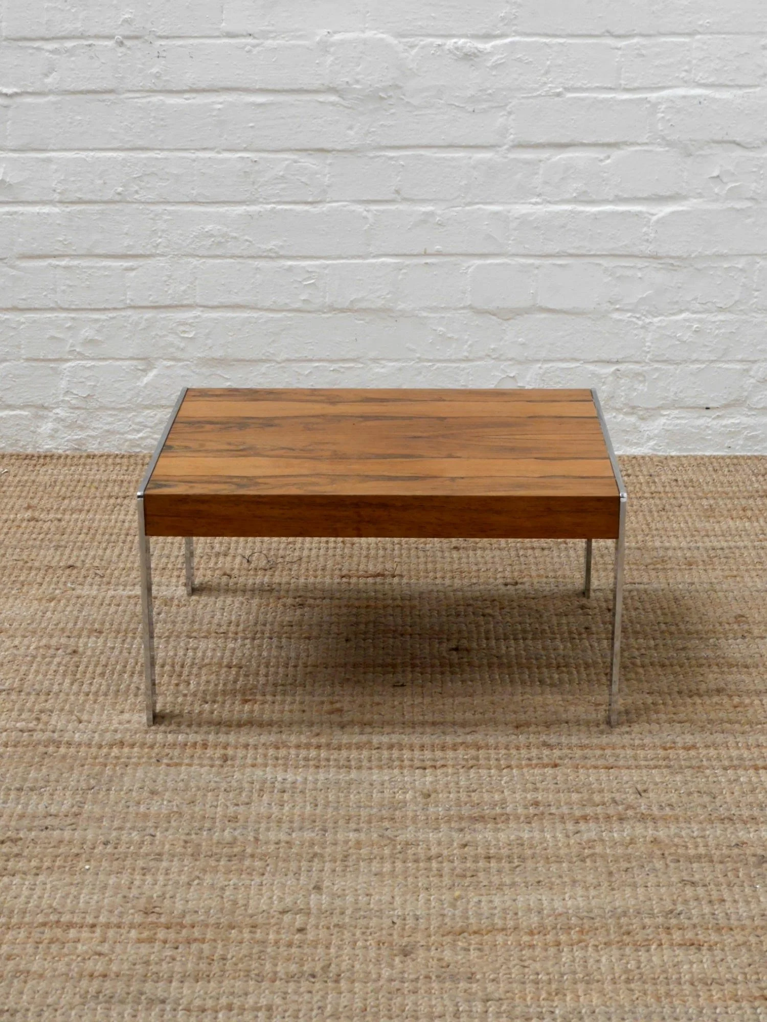 Merrow Associates rosewood & chrome side table