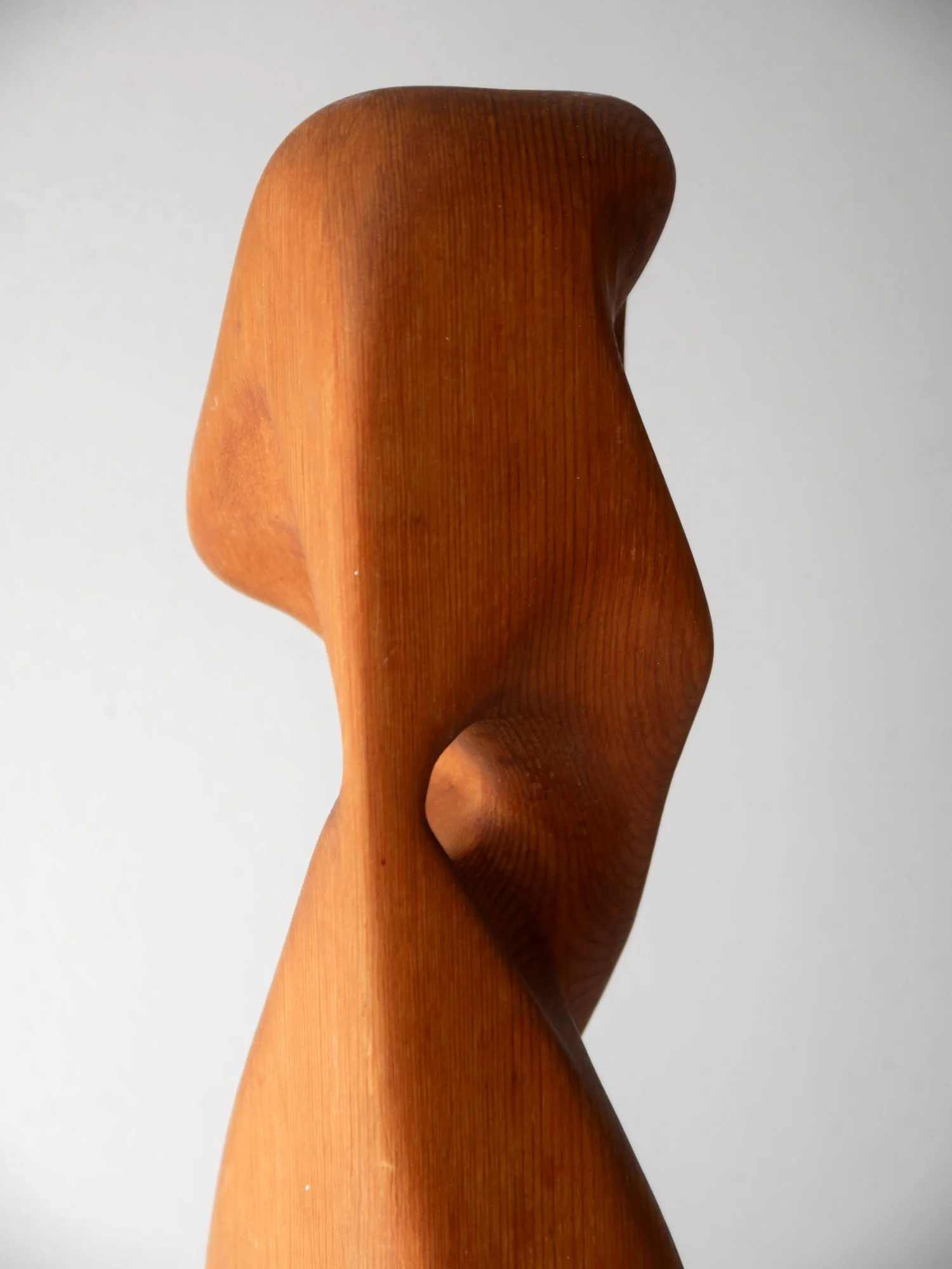 Vintage abstract pine sculpture