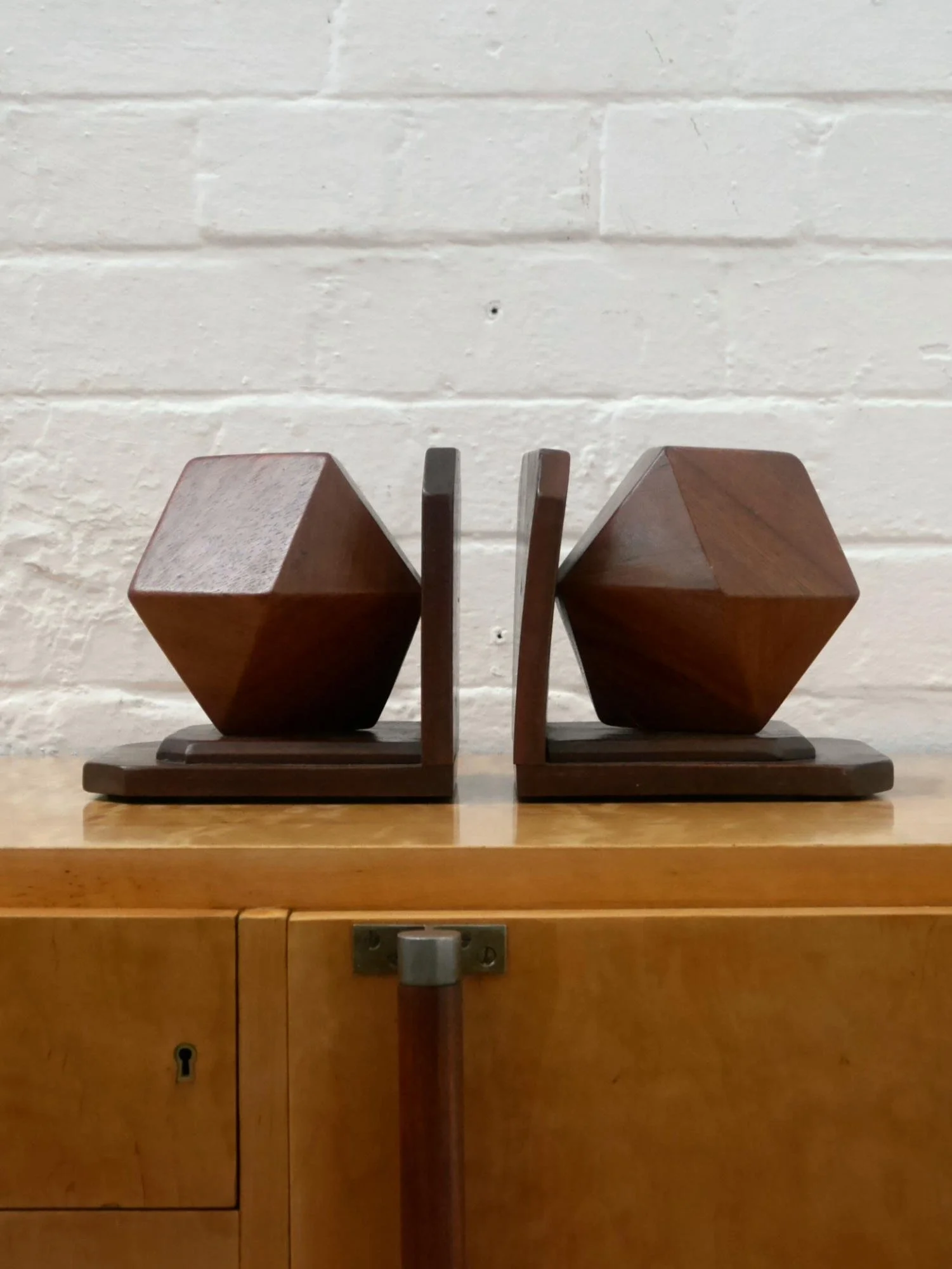 Art Deco 1930s geometric bookends